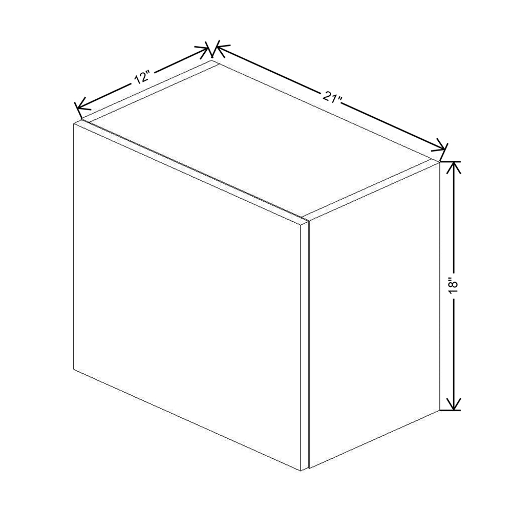 CNC Concord Richmond White 21" W X 18" H Single Door Wall Cabinet