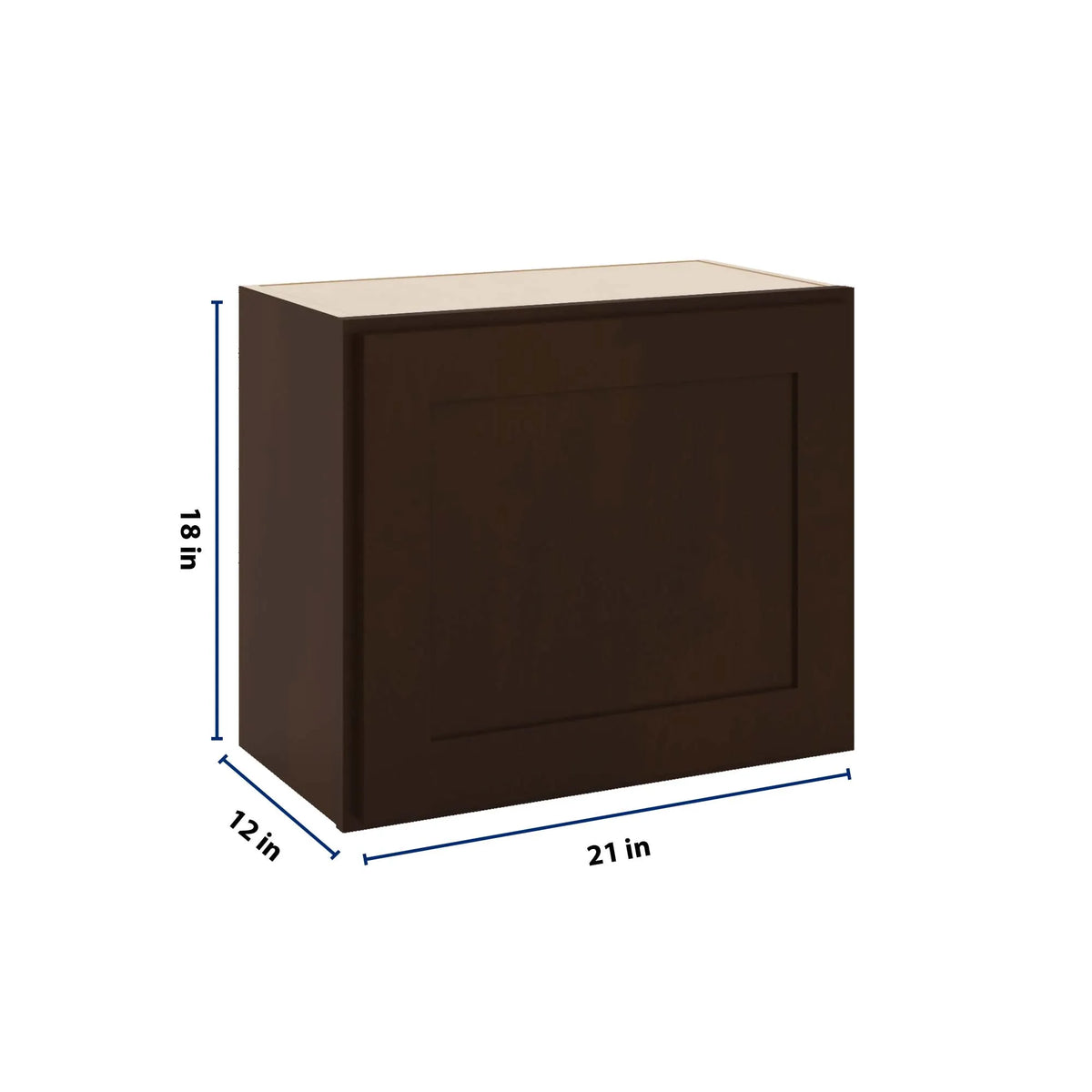 CNC Luxor 5-Piece Espresso 21" W X 18" H Single Door Wall Cabinet