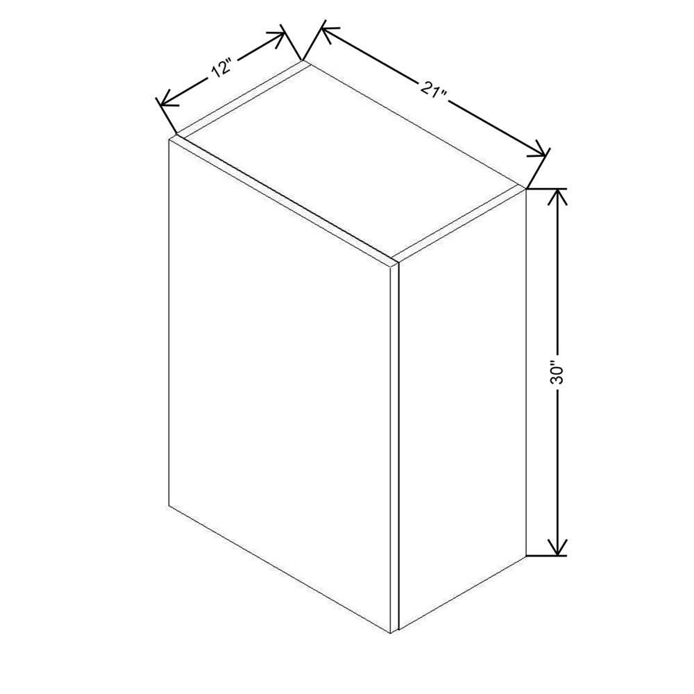 CNC Classic Milano Ash 27" W X 24" H Double Door Wall Cabinet