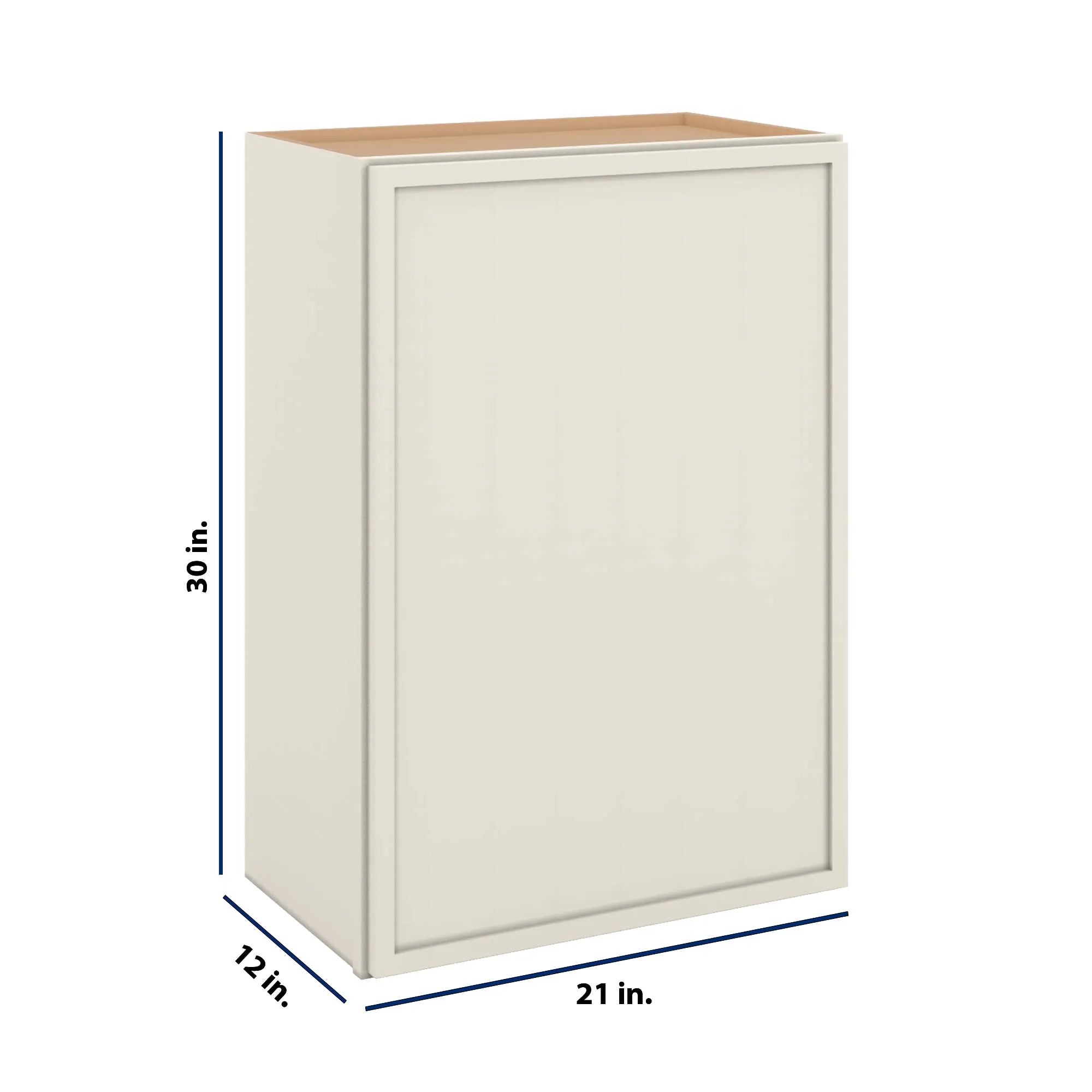 Modernform Cabinet Slim Dove White 21" W X 30" H X 12" D Single Door Wall Cabinet