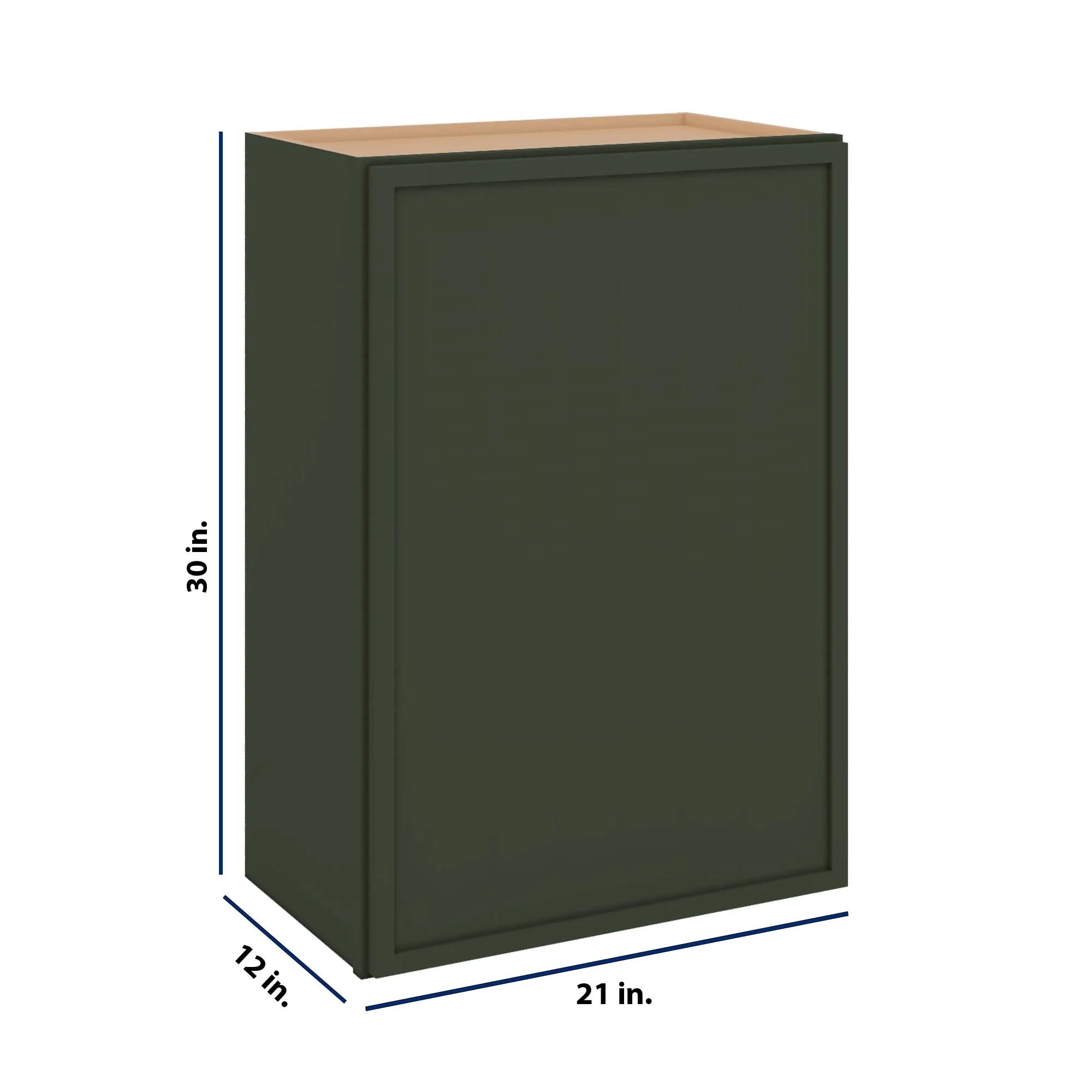 Modernform Cabinet Slim Sage Green 21" W X 30" H X 12" D Single Door Wall Cabinet