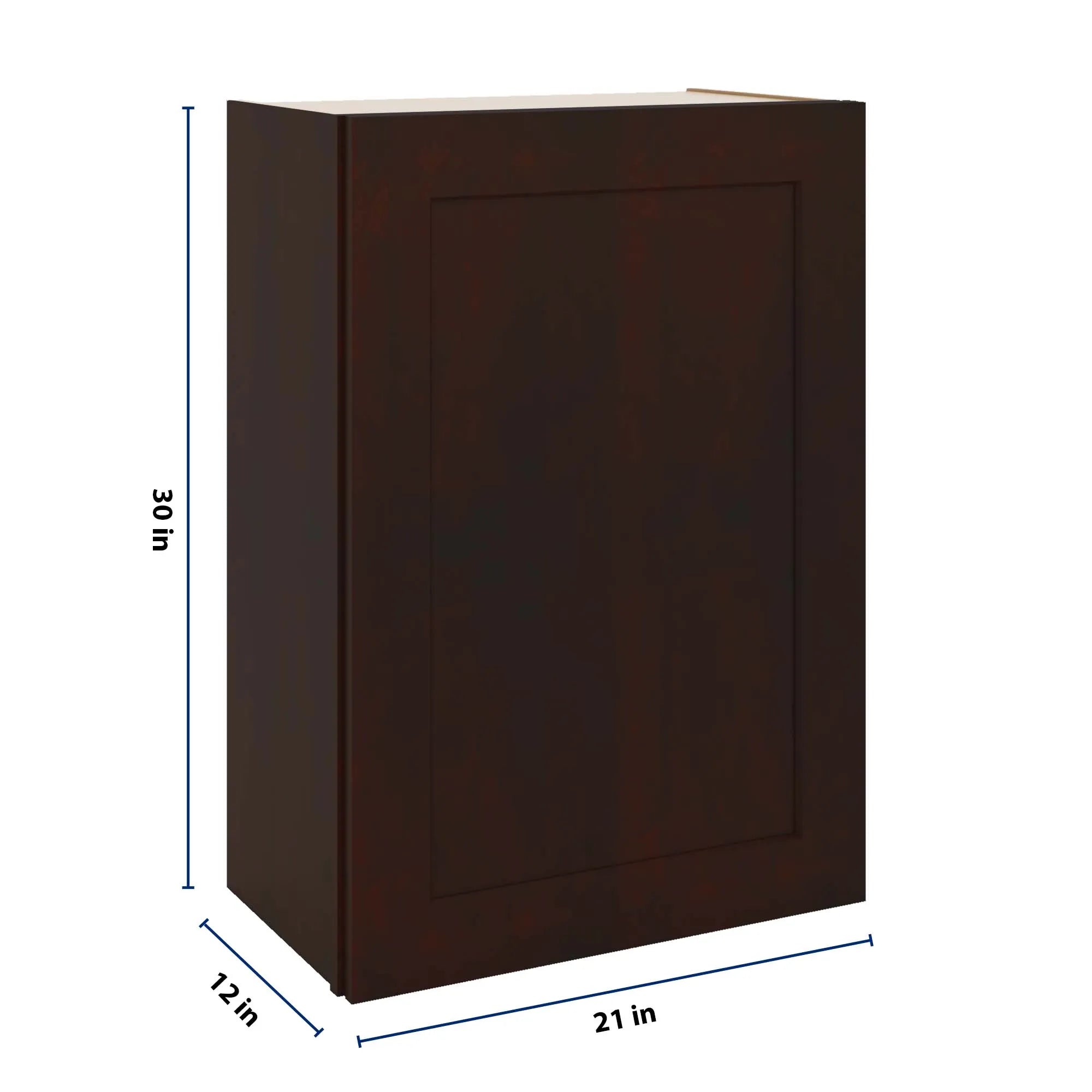 J&K Java Coffee S1 Single Door Wall Cabinet - 21" W x 30" H