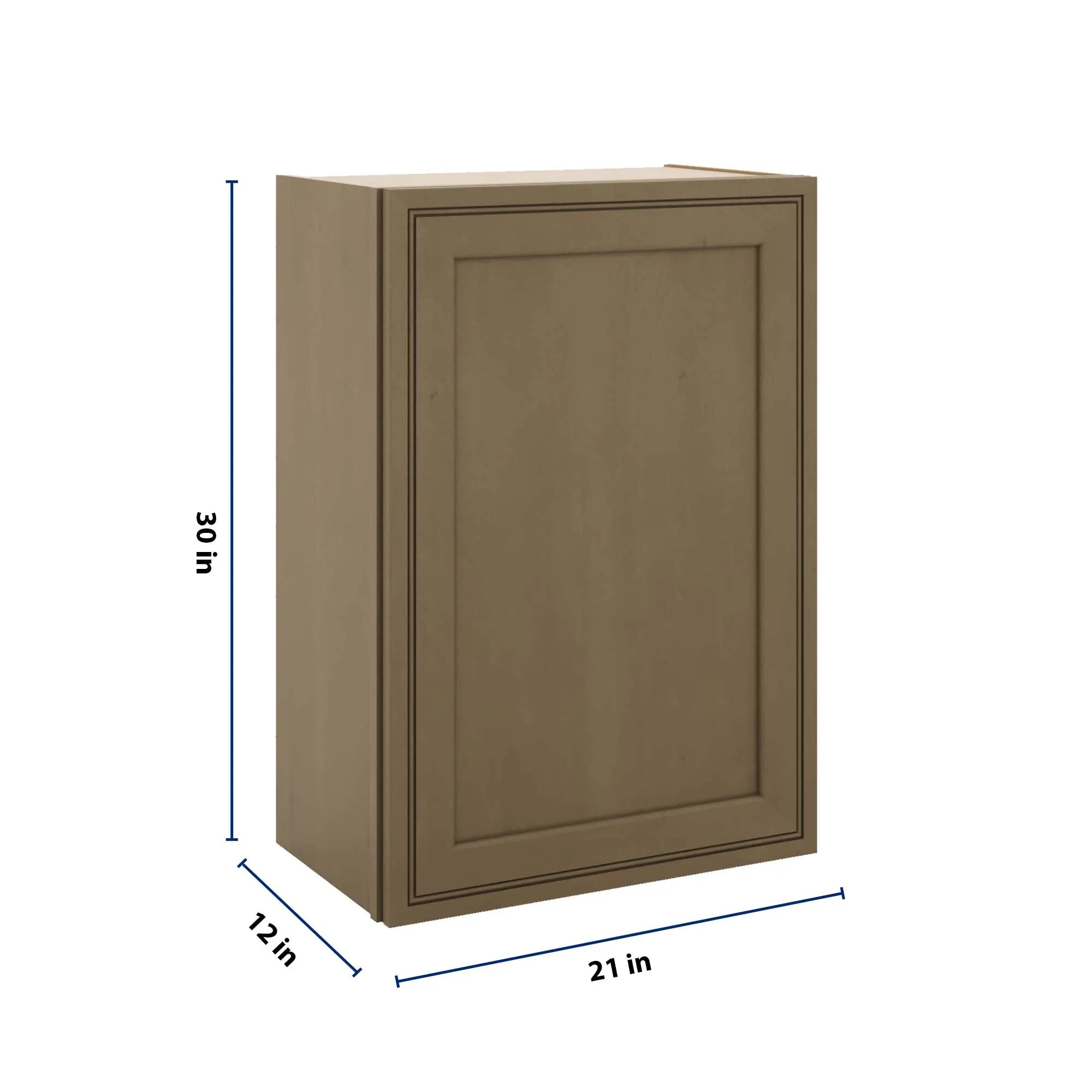 J&K Hazel H8 Single Door Wall Cabinet - 21" W x 30" H