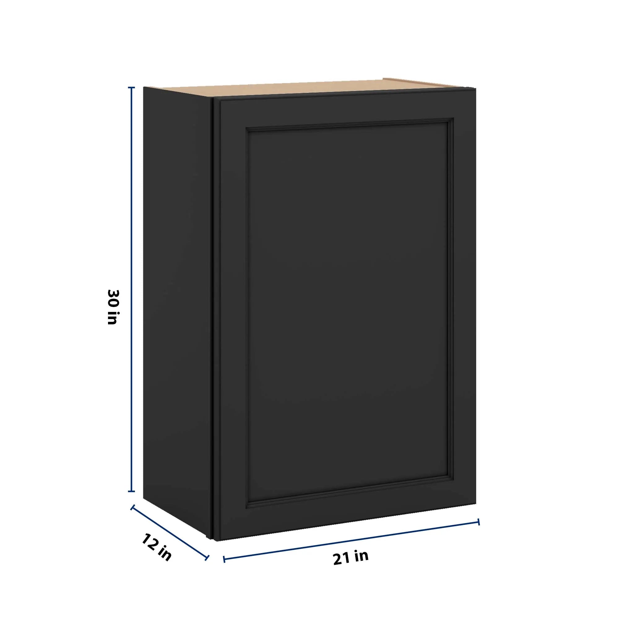 J&K Charcoal E2 Single Door Wall Cabinet - 21" W x 30" H