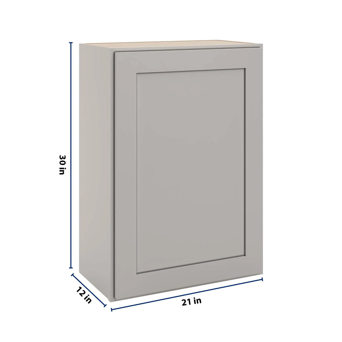 cnc luxor misty grey 21 w x 30 h single door wall cabinet
