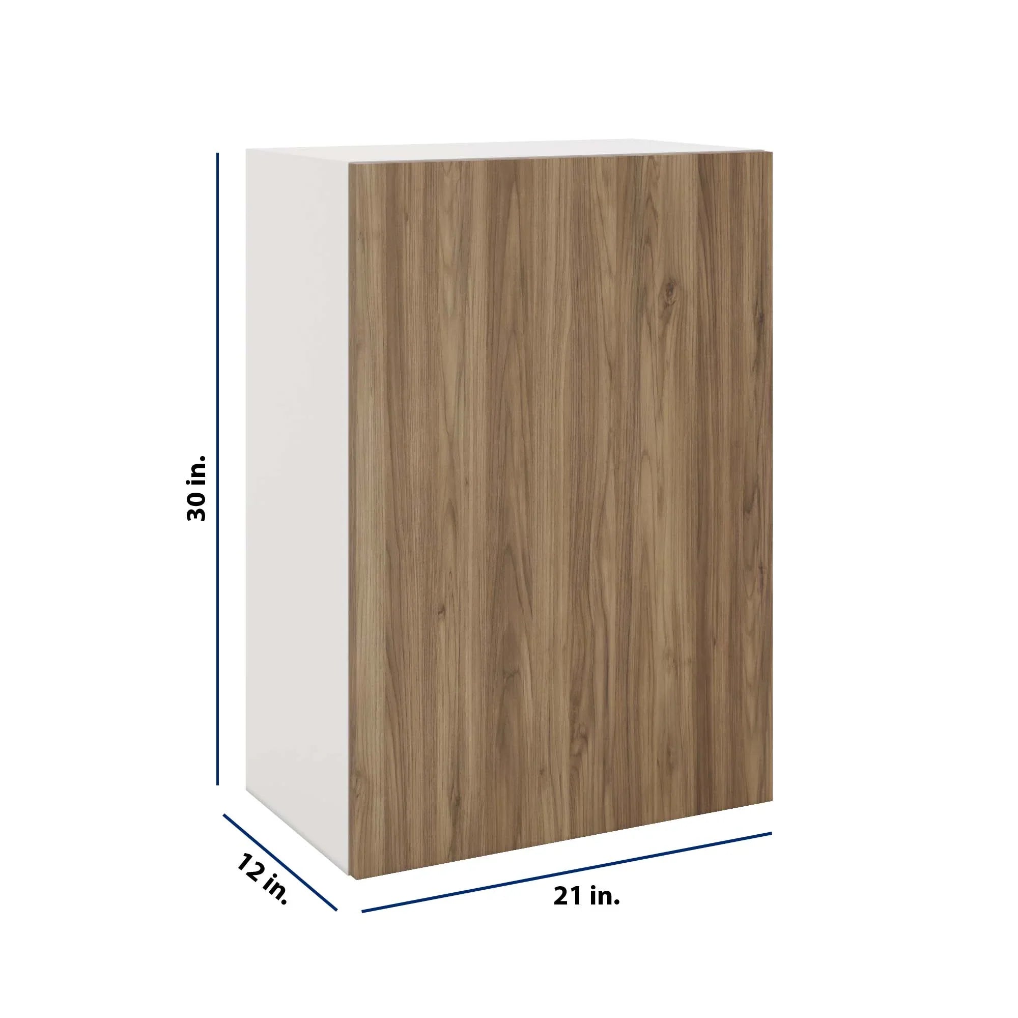 Modernform Cabinet Walnut 21" W X 30" H X 12" D Single Door Wall Cabinet