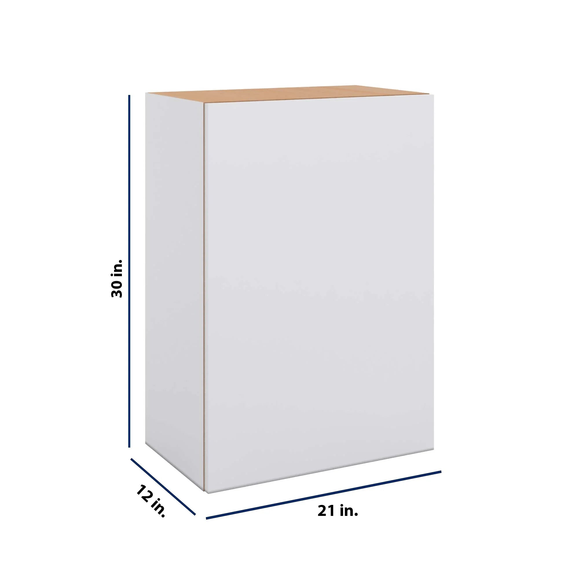 Modernform Cabinet Matte White 21" W X 30" H X 12" D Single Door Wall Cabinet