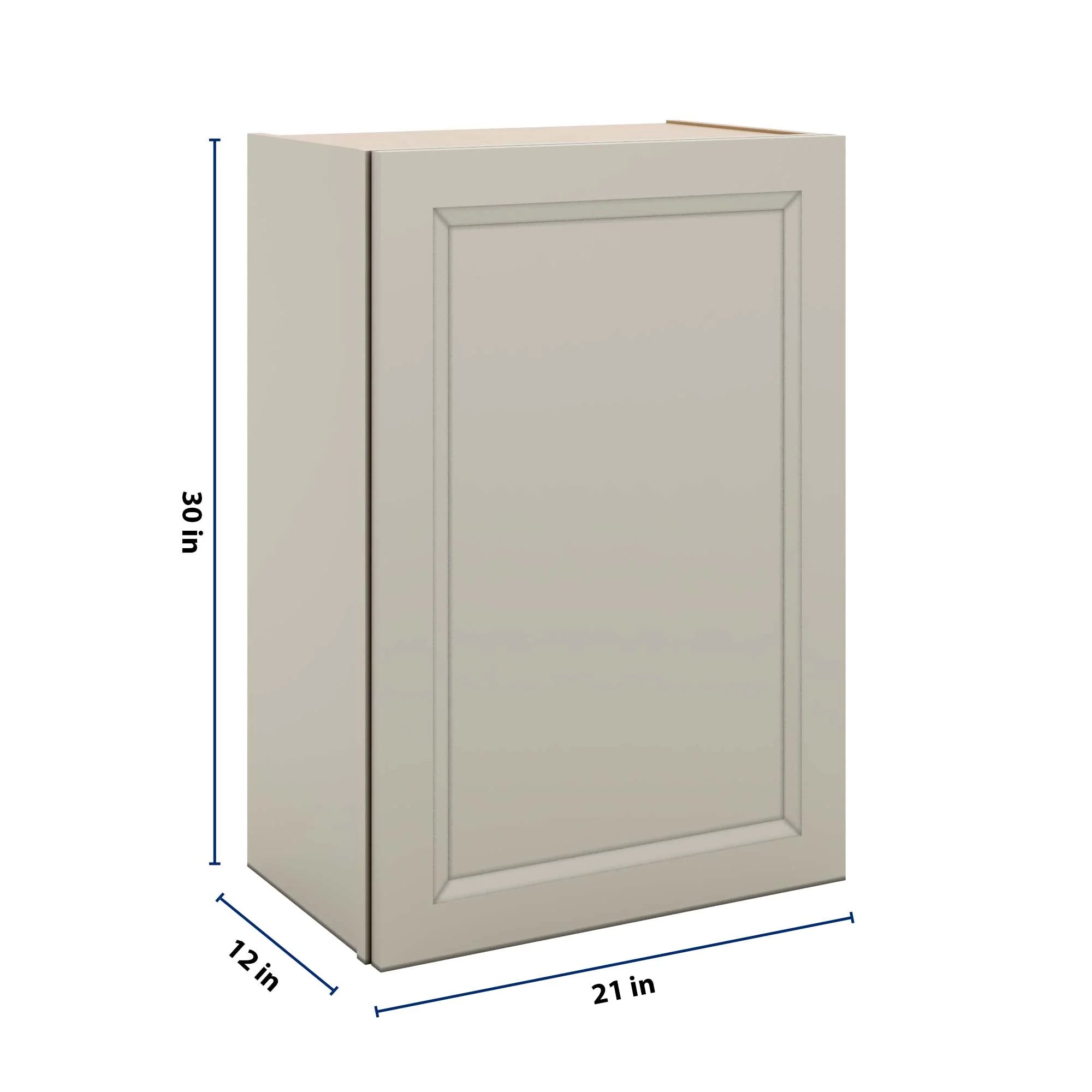 J&K Pebble B6 Single Door Wall Cabinet - 21" W x 30" H