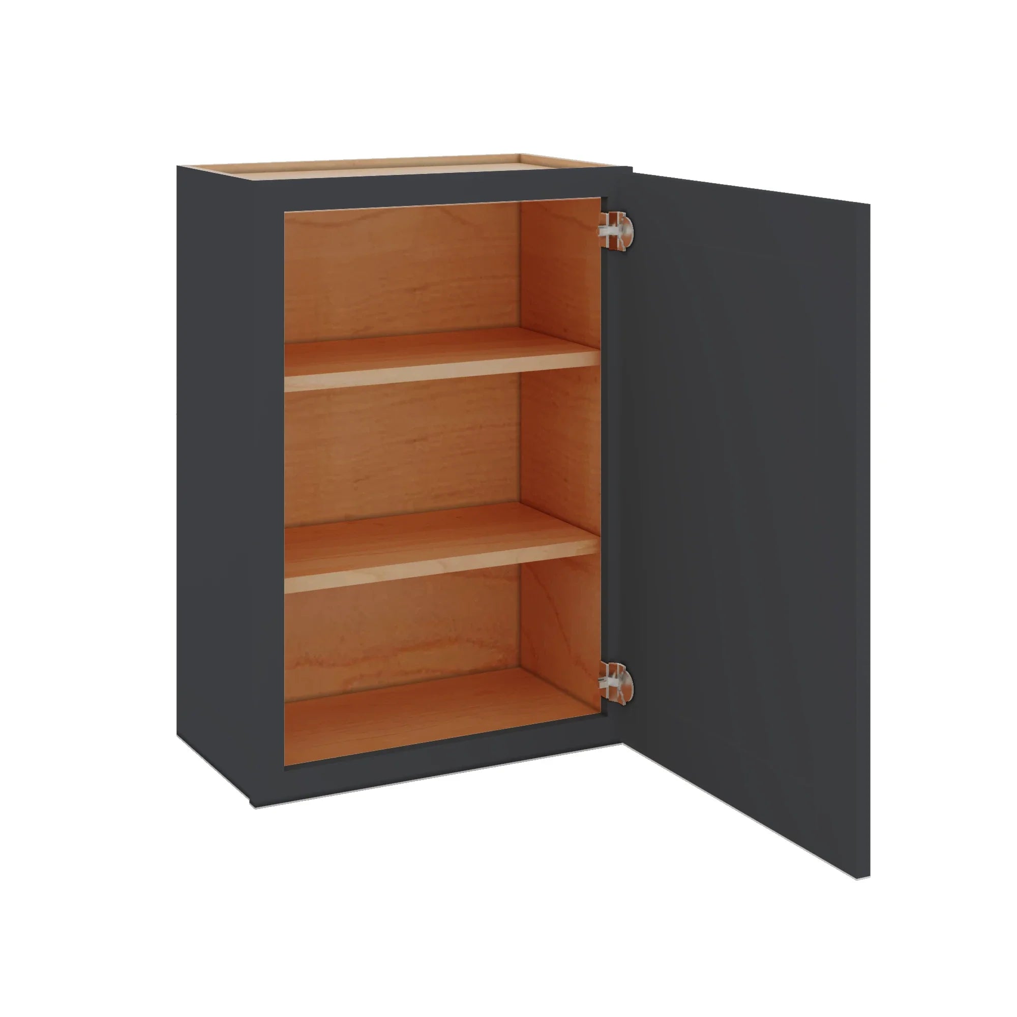 Modernform Cabinet Onyx Black Shaker 21" W X 30" H X 12" D Single Door Wall Cabinet