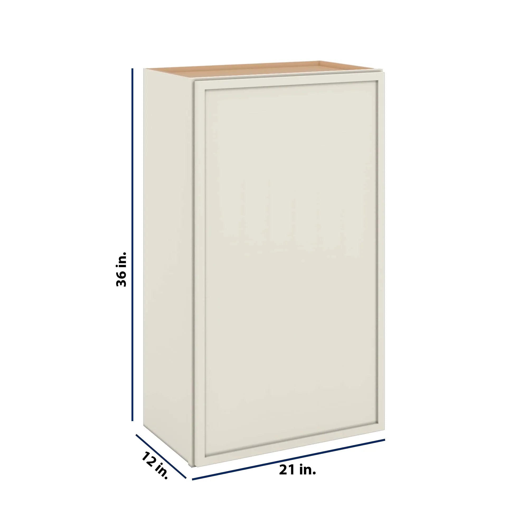 Modernform Cabinet Slim Dove White 21" W X 36" H X 12" D Single Door Wall Cabinet