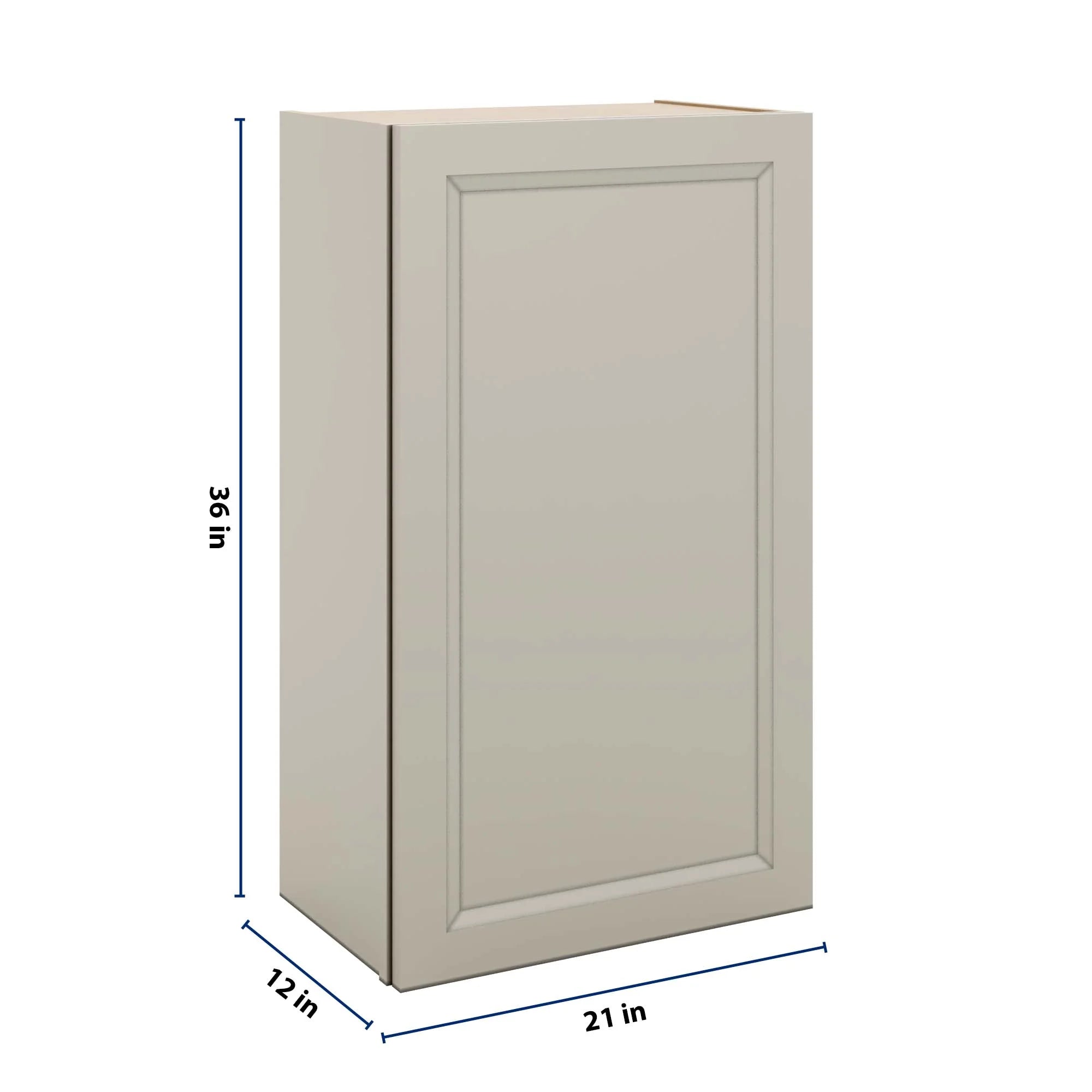 J&K Pebble B6 Single Door Wall Cabinet - 21" W x 36" H