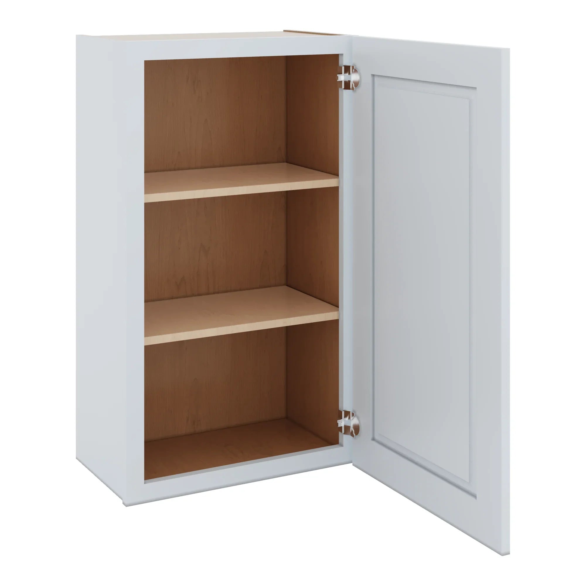 J&K White Shaker S8 Single Door Wall Cabinet 21" W x 36" H