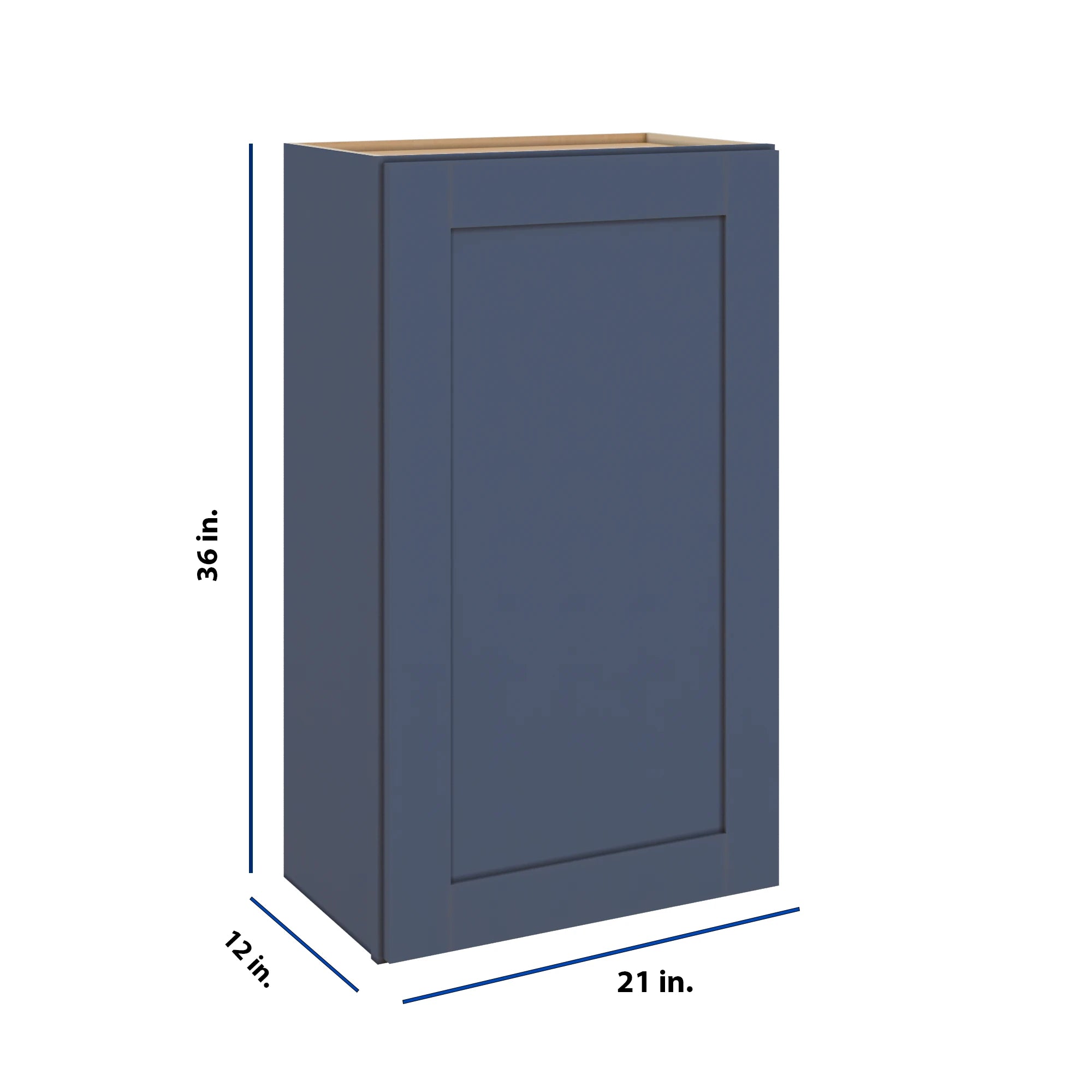 Modernform Cabinet Signature Blue 21" W X 36" H X 12" D Single Door Wall Cabinet