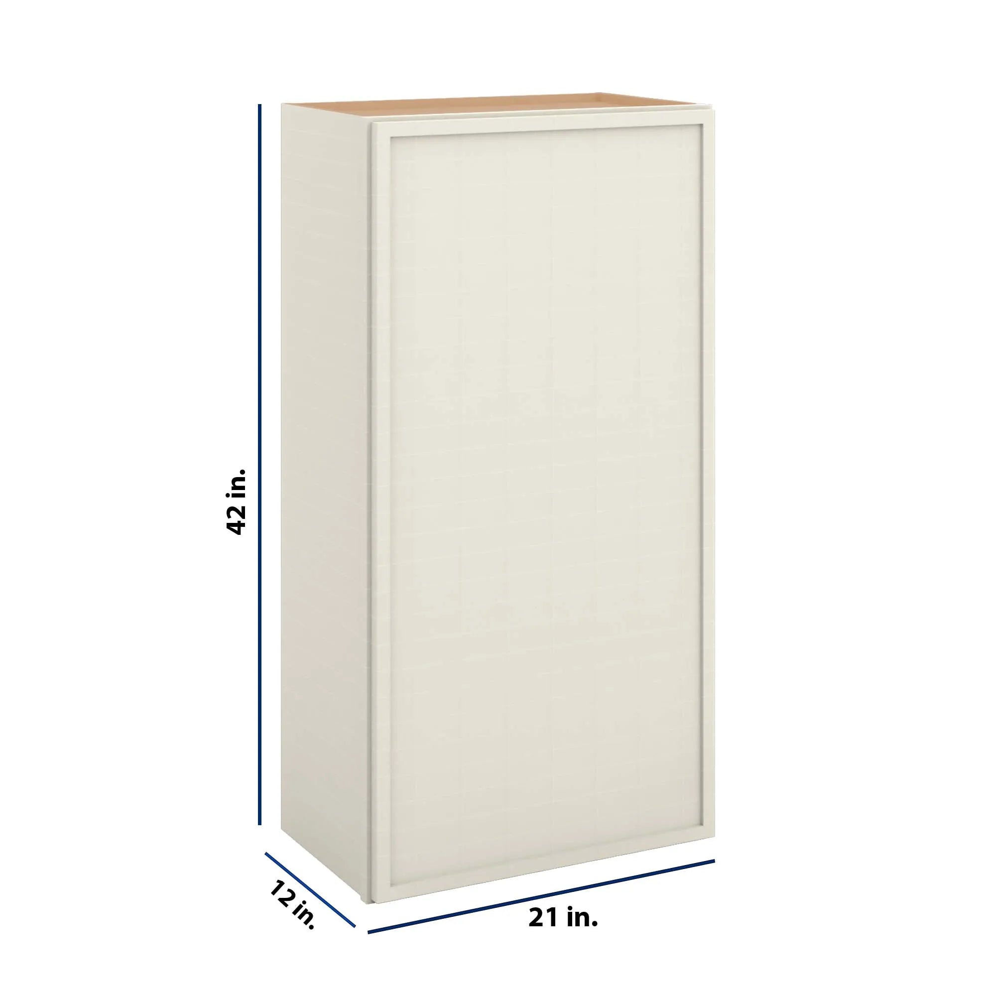 Modernform Cabinet Slim Dove White 21" W X 42" H X 12" D Single Door Wall Cabinet