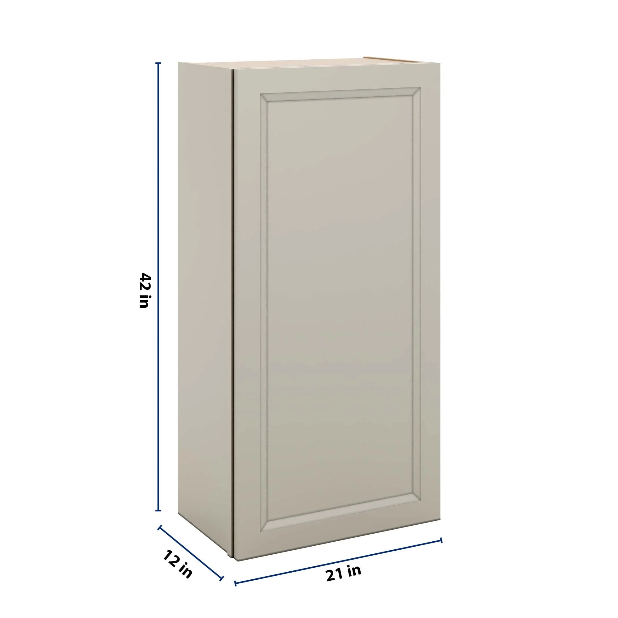 J&K Pebble B6 Single Door Wall Cabinet - 21" W x 42" H