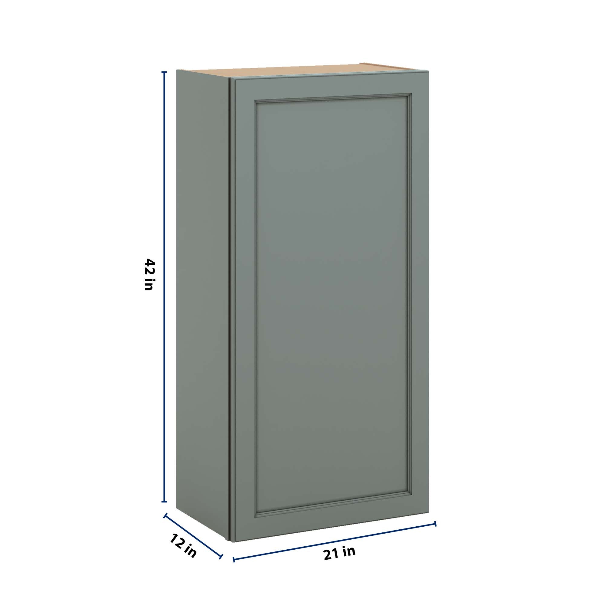 J&K Sage E3 Single Door Wall Cabinet - 21" W x 42" H