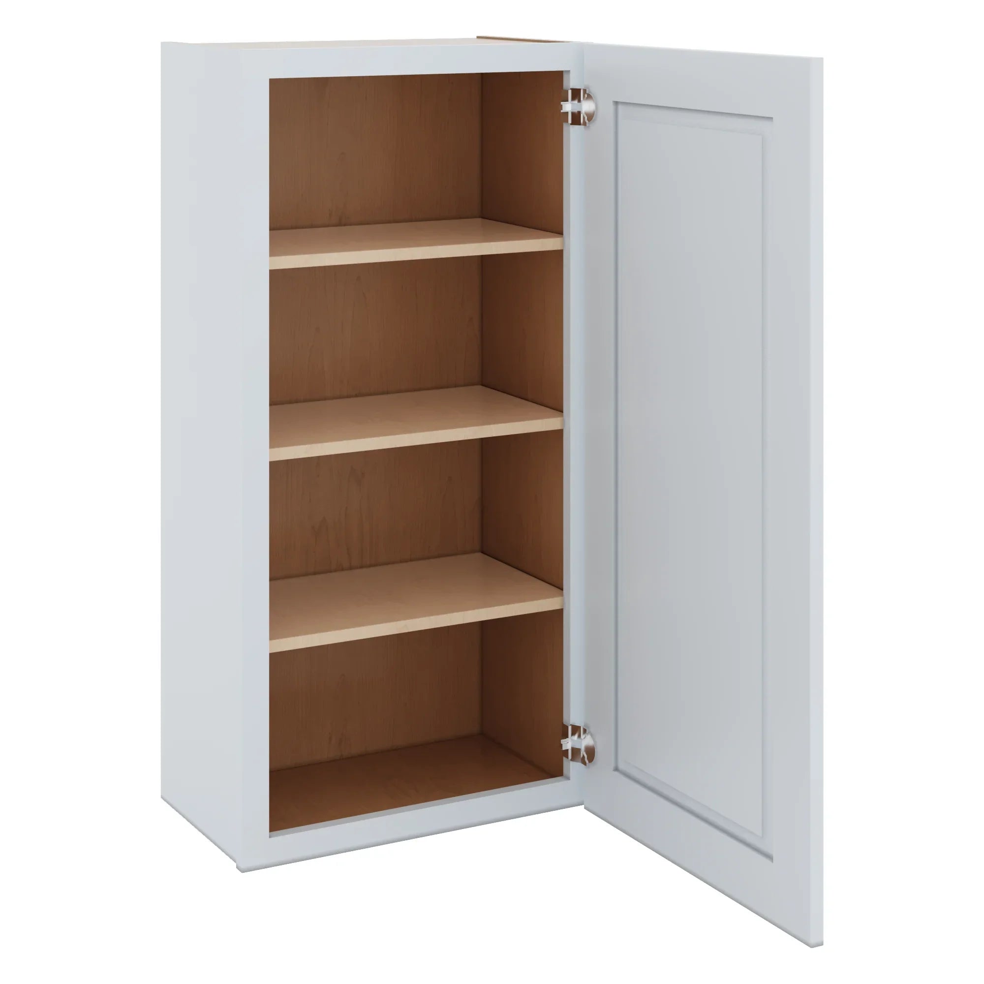 J&K White Shaker S8 Single Door Wall Cabinet 21" W x 42" H