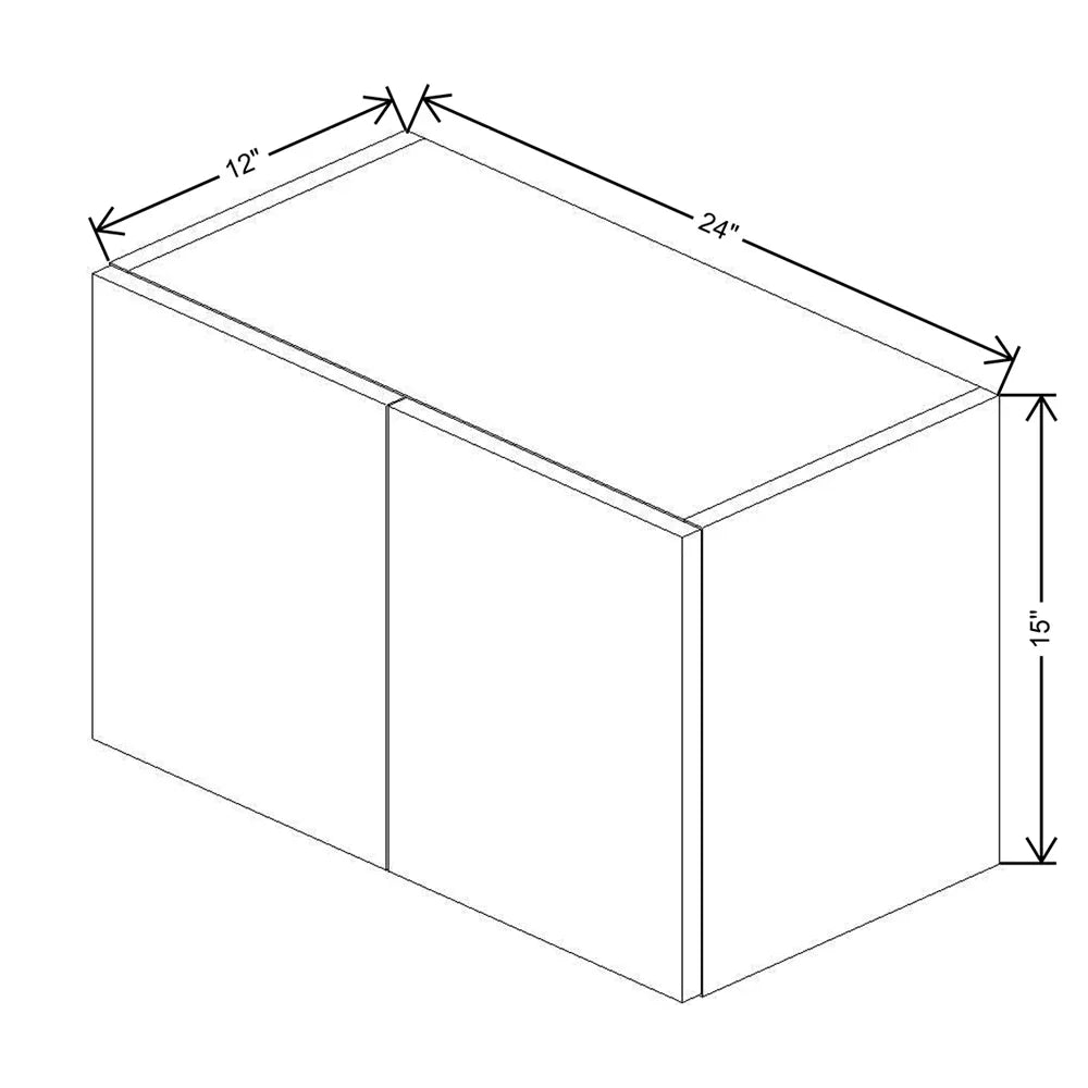 CNC Classic Milano Autumn 24" W X 15" H Double Door Wall Cabinet