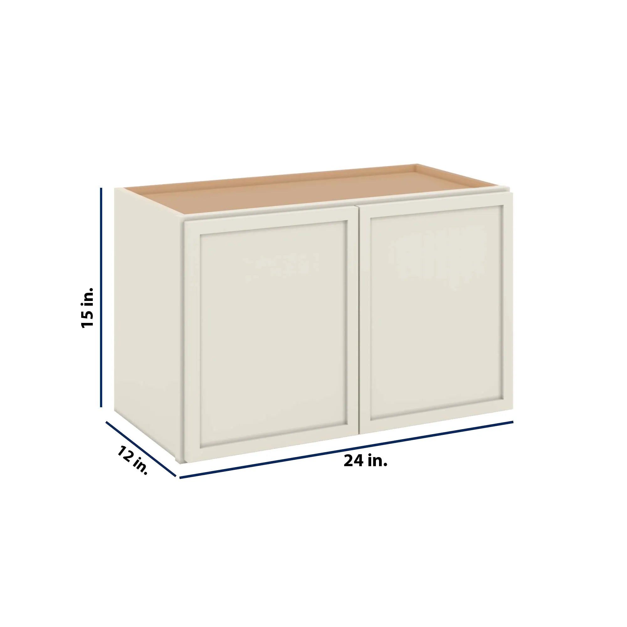 Modernform Cabinet Slim Dove White 24" W X 15" H X 12" D Double Door Wall Cabinet