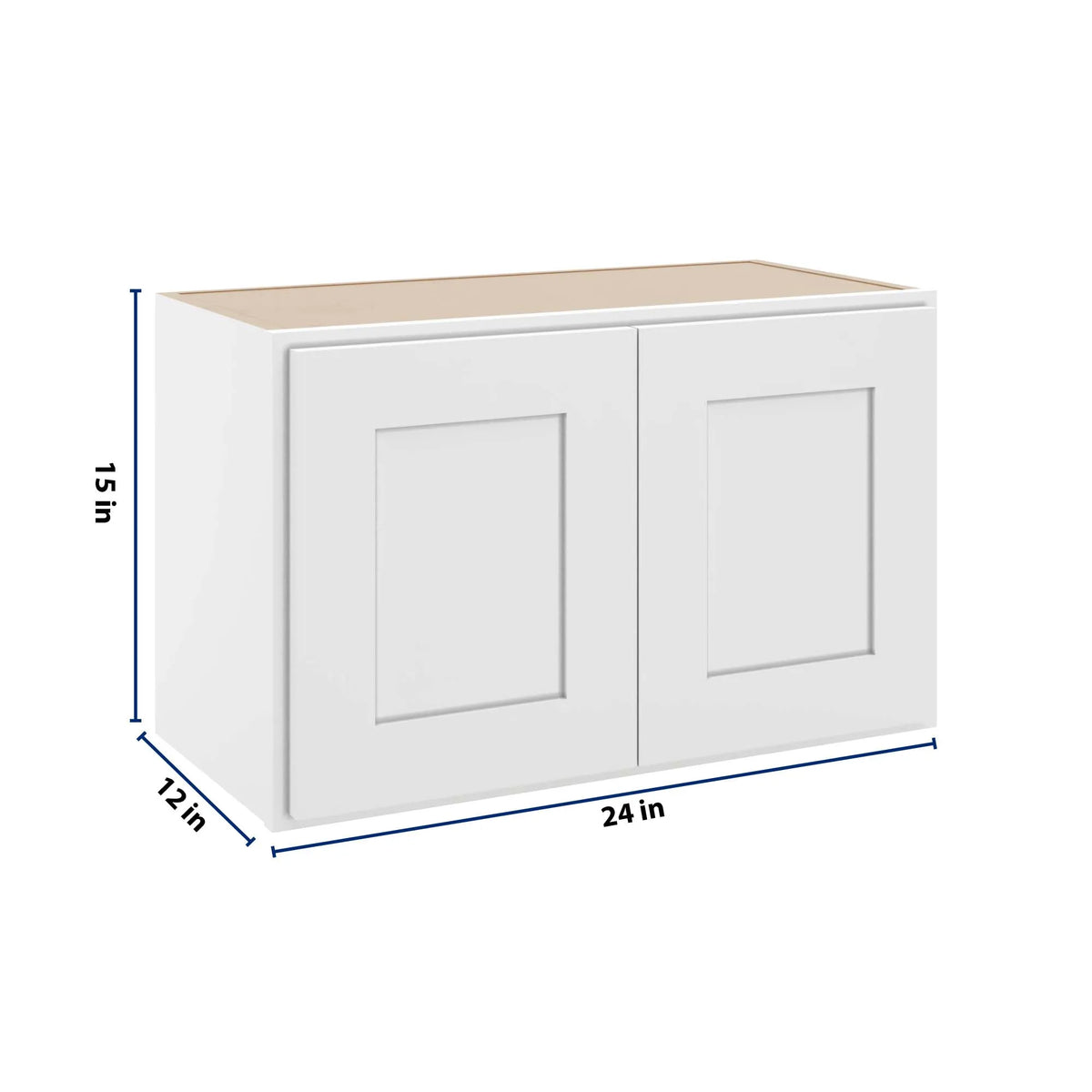 cnc luxor white 24 w x 15 h double door wall cabinet