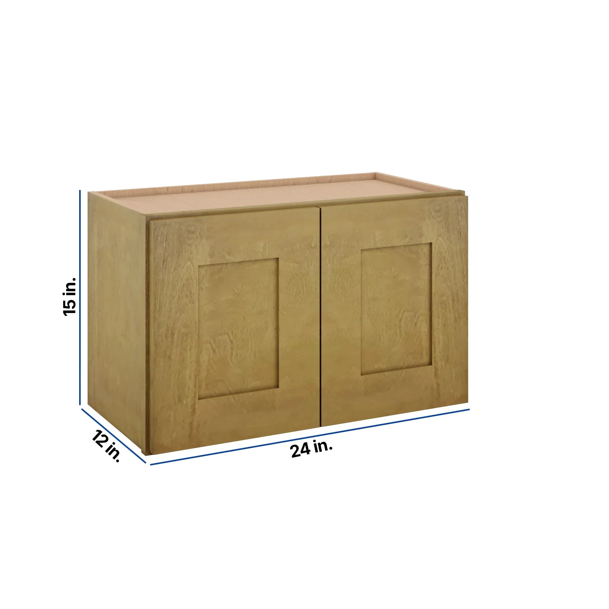 Modernform Cabinet Natural Shaker 24" W X 15" H X 12" D Double Door Wall Cabinet