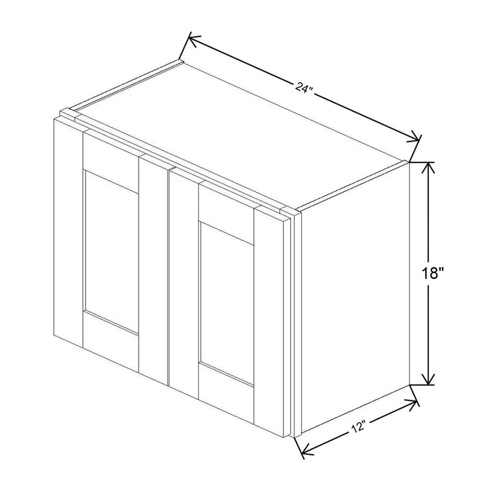 Fabuwood Allure Galaxy Mocha 24" W X 18" H X 12" D Double Door Wall Cabinet