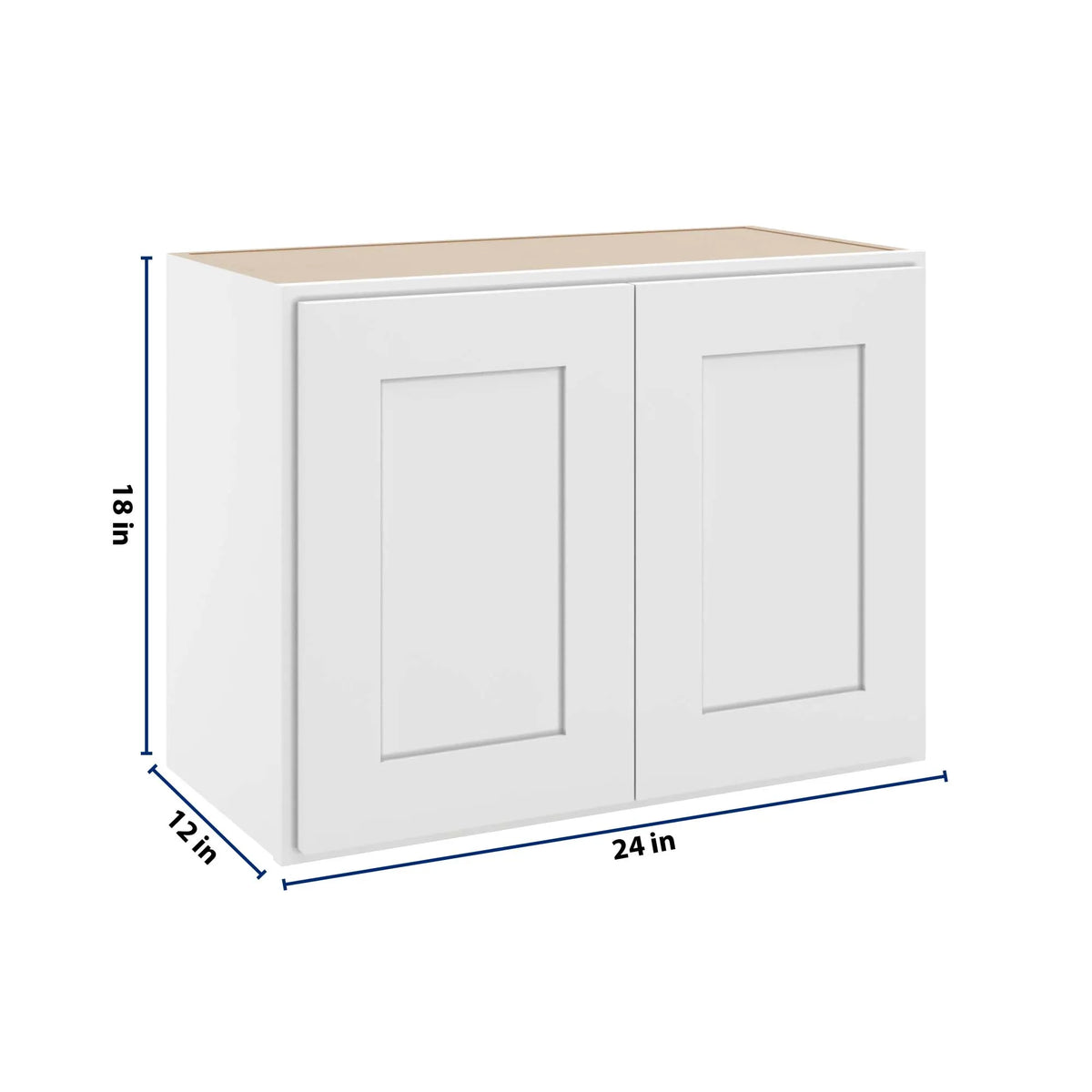 cnc luxor white 24 w x 18 h double door wall cabinet