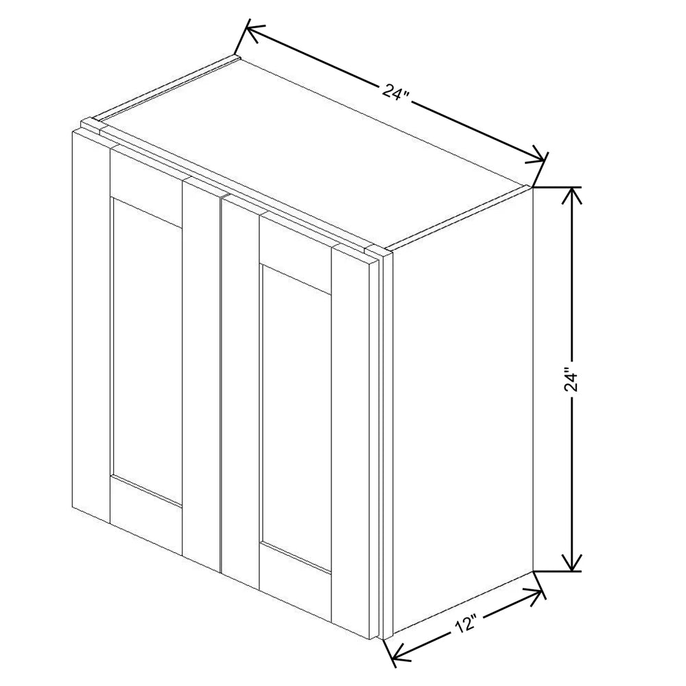 Fabuwood Allure Fusion Timber 24" W X 24" H X 12" D Double Door Wall Cabinet