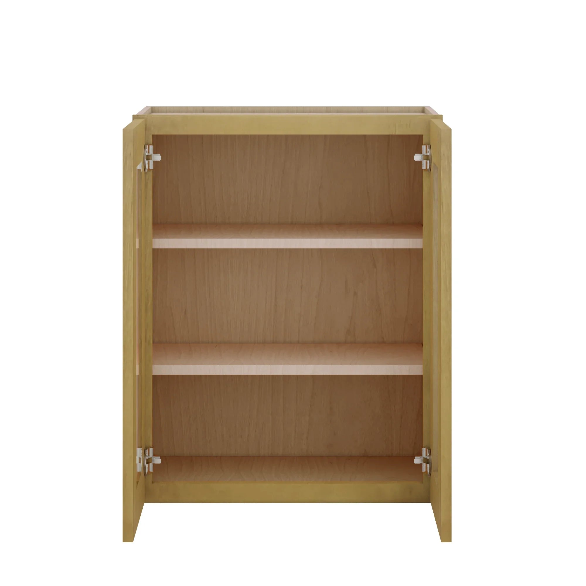 Modernform Cabinet Natural Shaker 24" W X 30" H X 12" D Double Glass Door Wall Cabinet