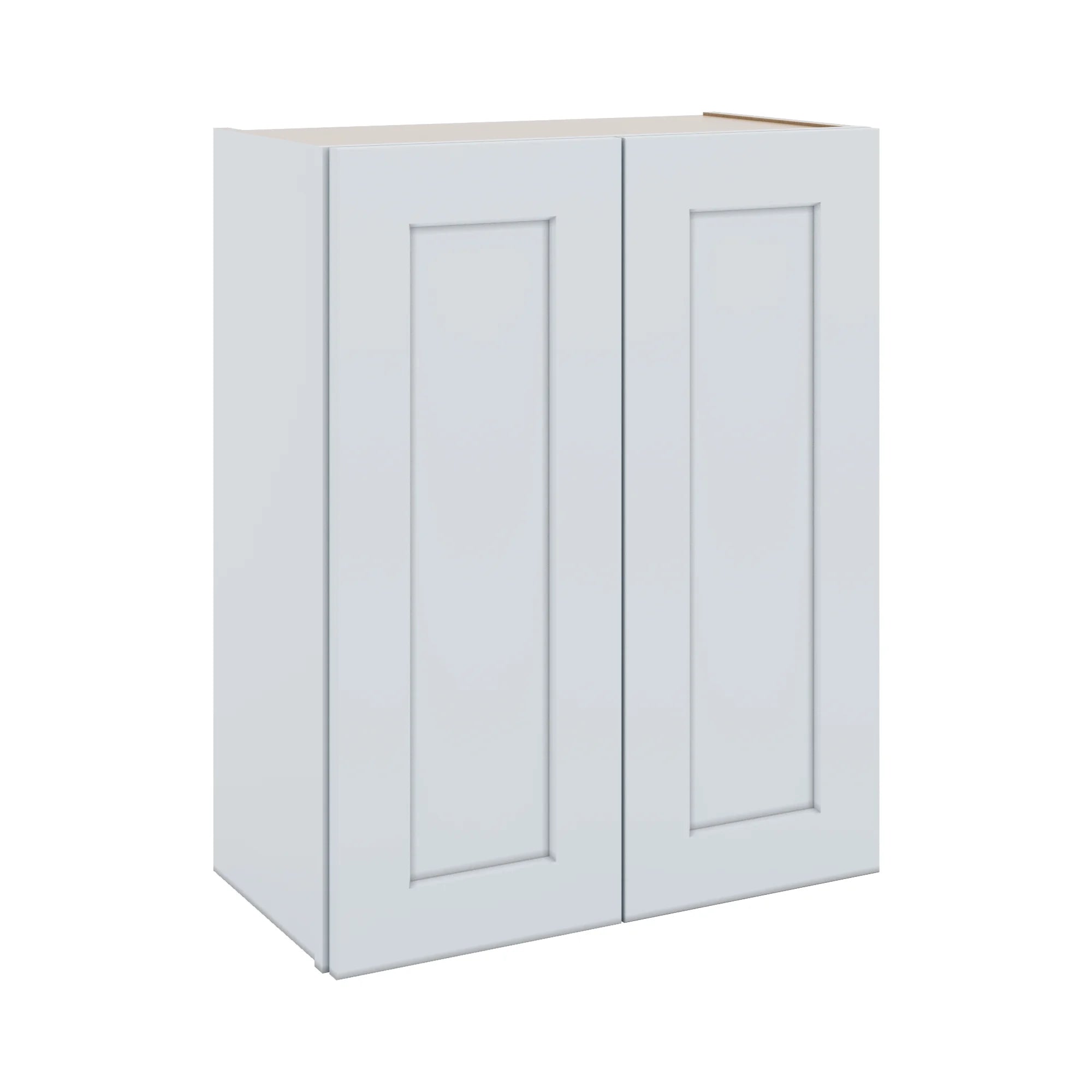 J&K White Shaker S8 Double Door Wall Cabinet - 24" W x 30" H