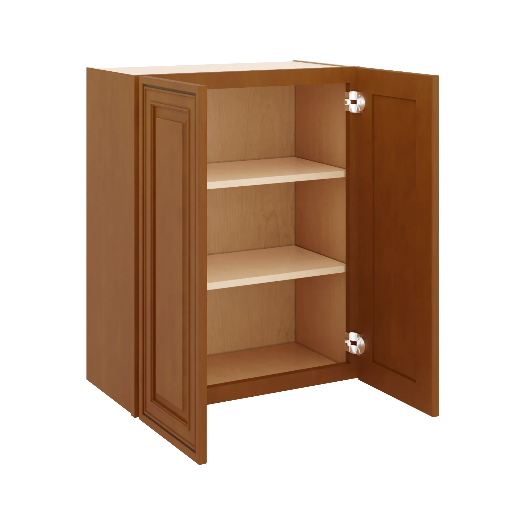 j k mocha glazed k10 double door wall cabinet 24 w x 30 h