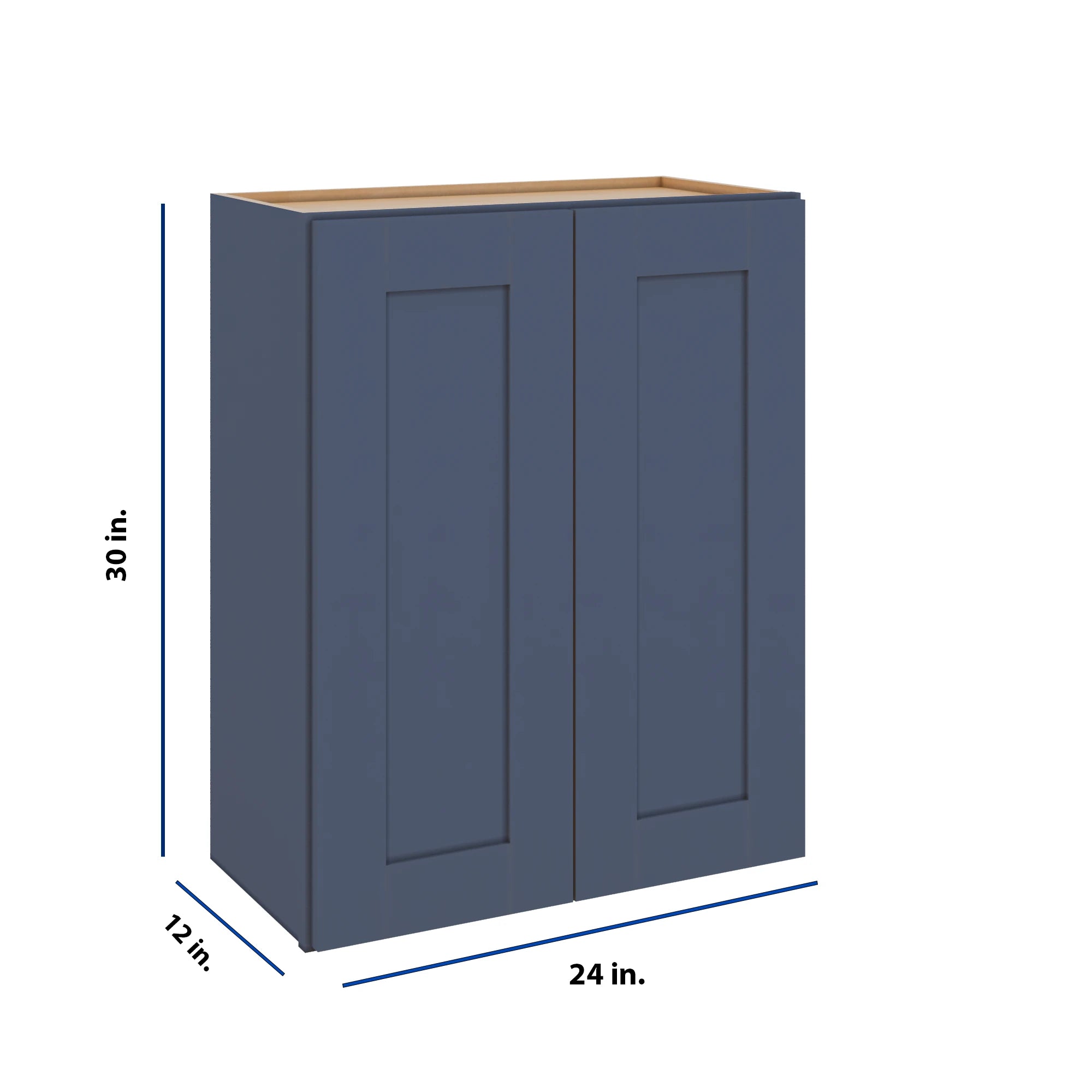 Modernform Cabinet Signature Blue 24" W X 30" H X 12" D Double Door Wall Cabinet