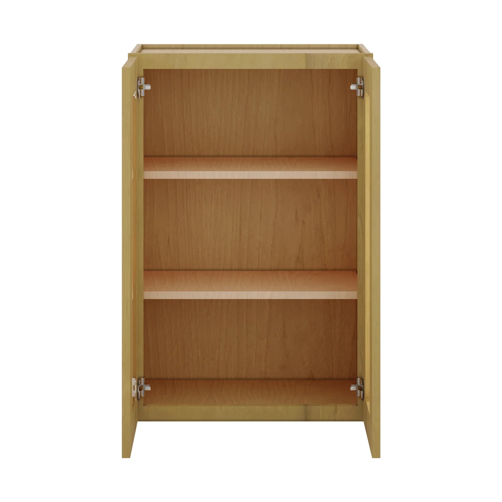 Modernform Cabinet Natural Shaker 24" W X 36" H X 12" D Double Glass Door Wall Cabinet