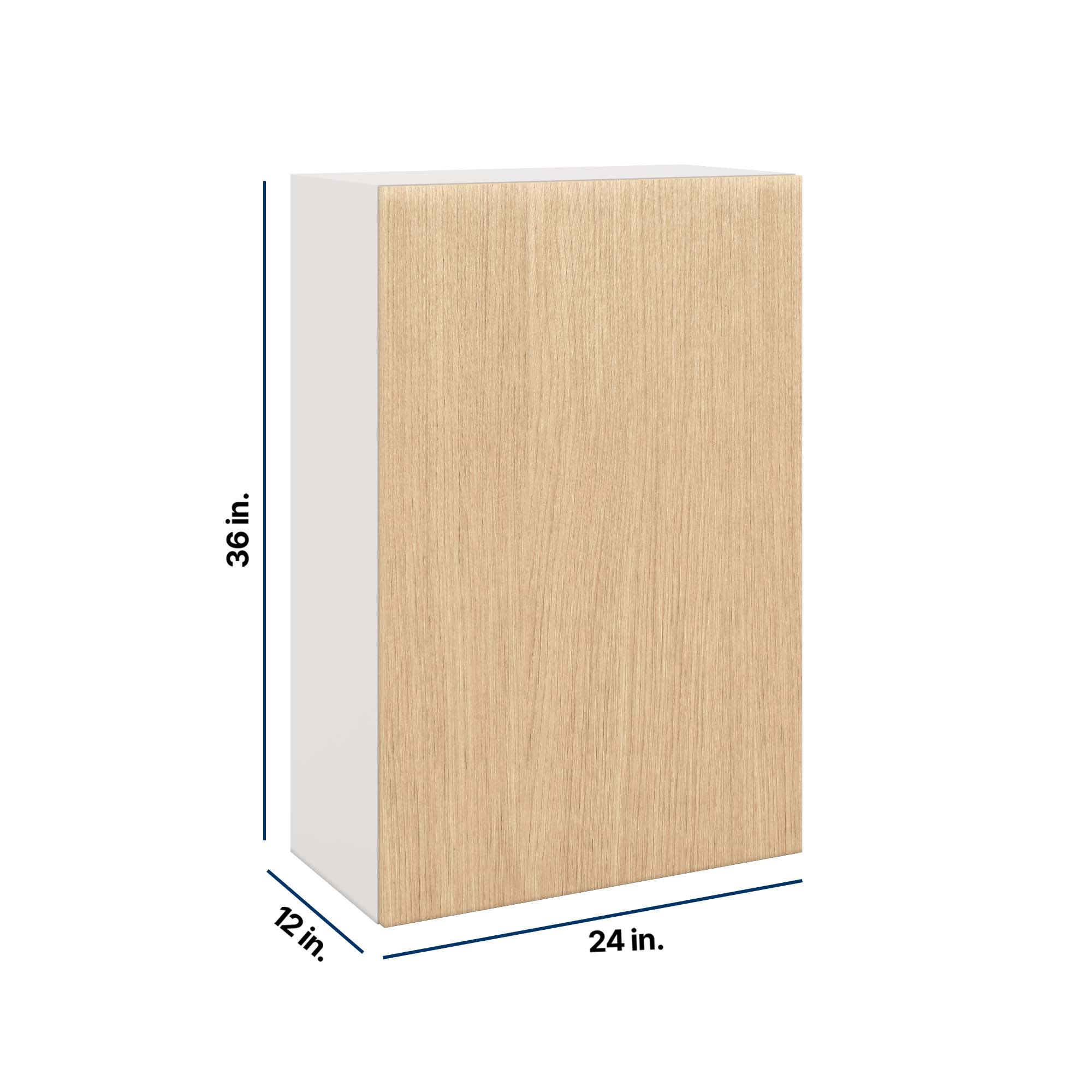 Modernform Cabinet Natural Oak 24" W X 36" H X 12" D Single Door Wall Cabinet