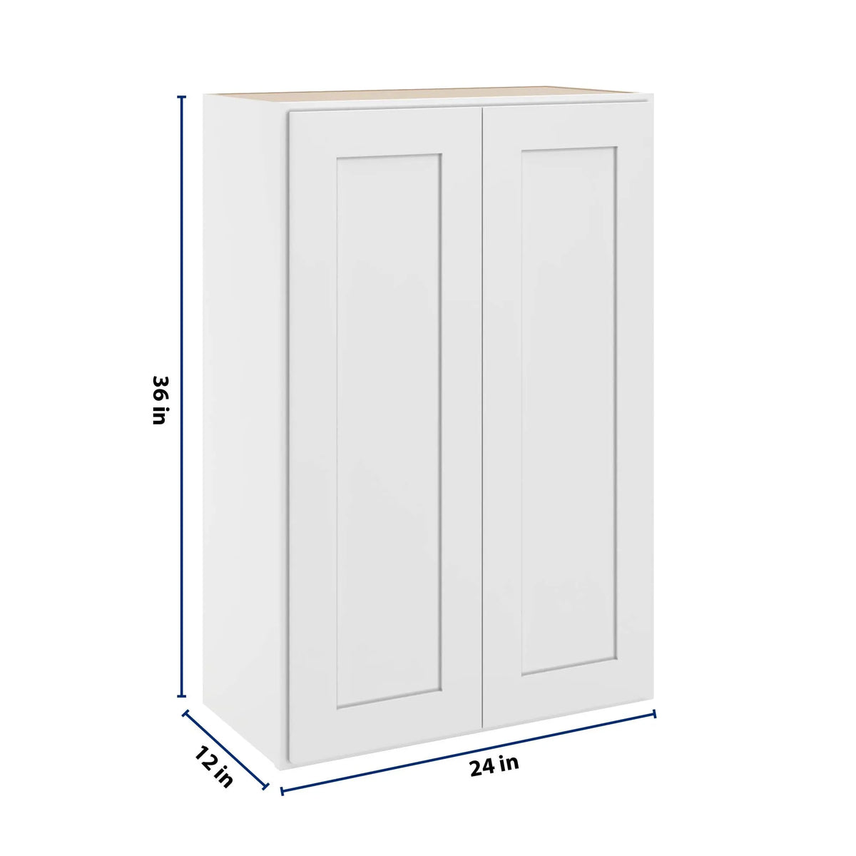 cnc luxor white 24 w x 36 h double door wall cabinet