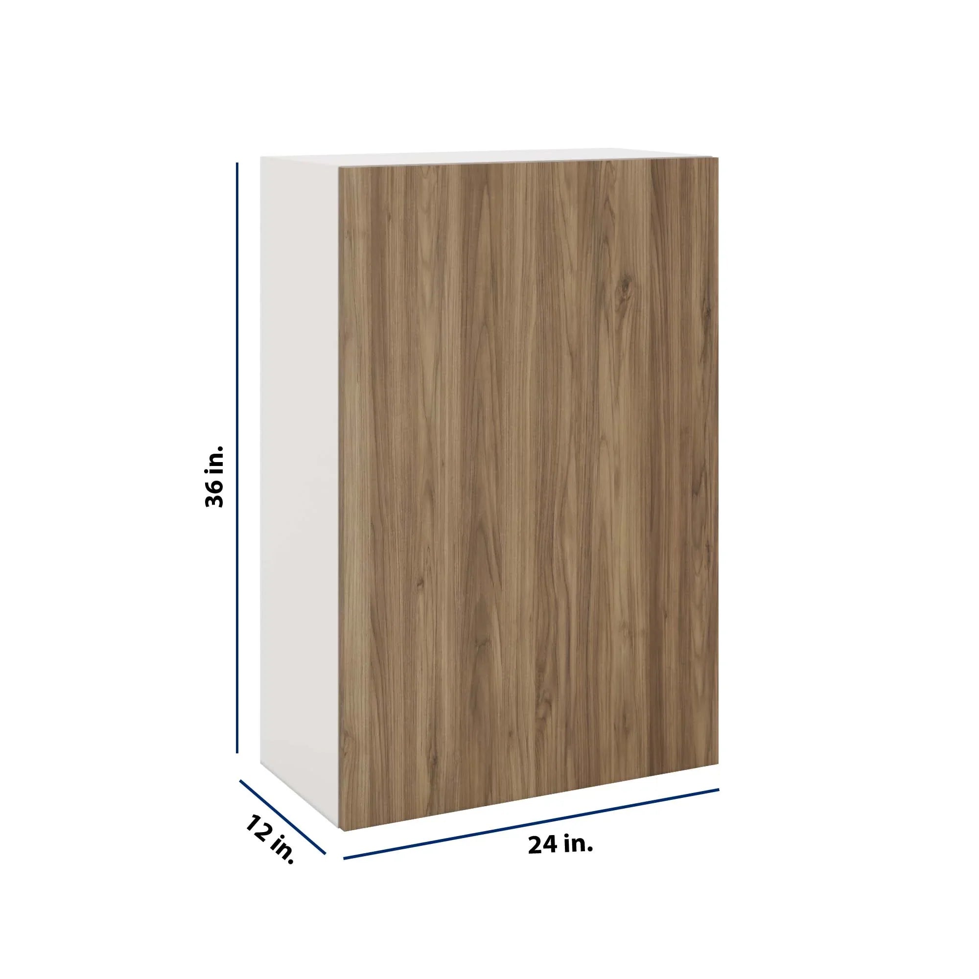 Modernform Cabinet Walnut 24" W X 36" H X 12" D Single Door Wall Cabinet