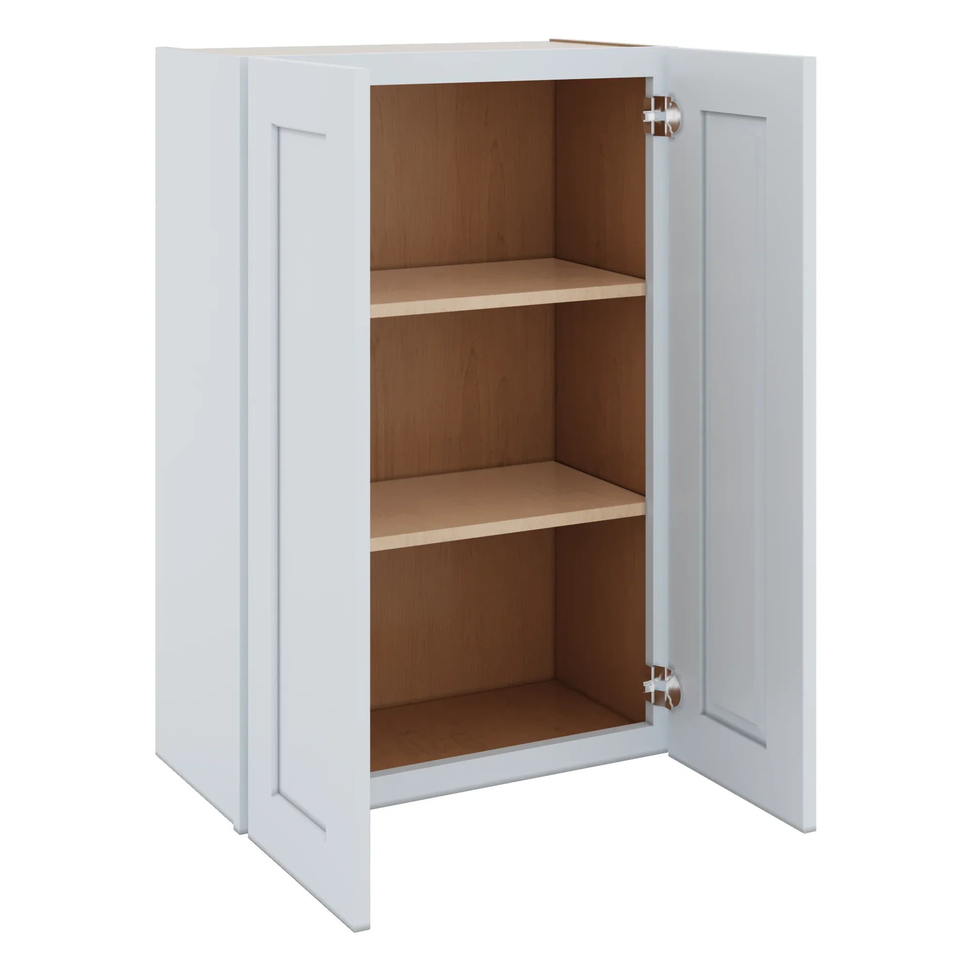 J&K White Shaker S8 Double Door Wall Cabinet 24" W x 36" H