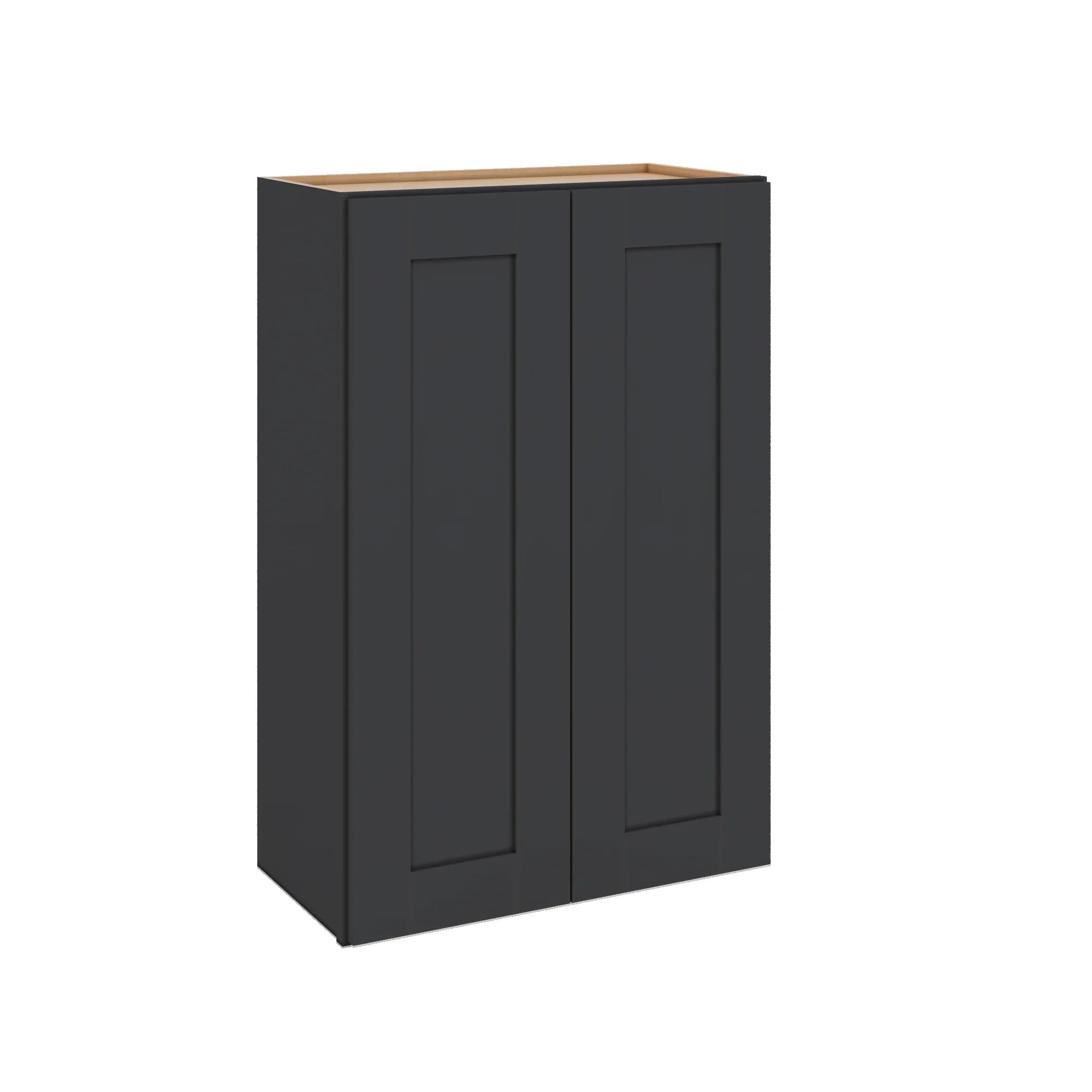 Modernform Cabinet Onyx Black Shaker 24" W X 36" H X 12" D Double Door Wall Cabinet