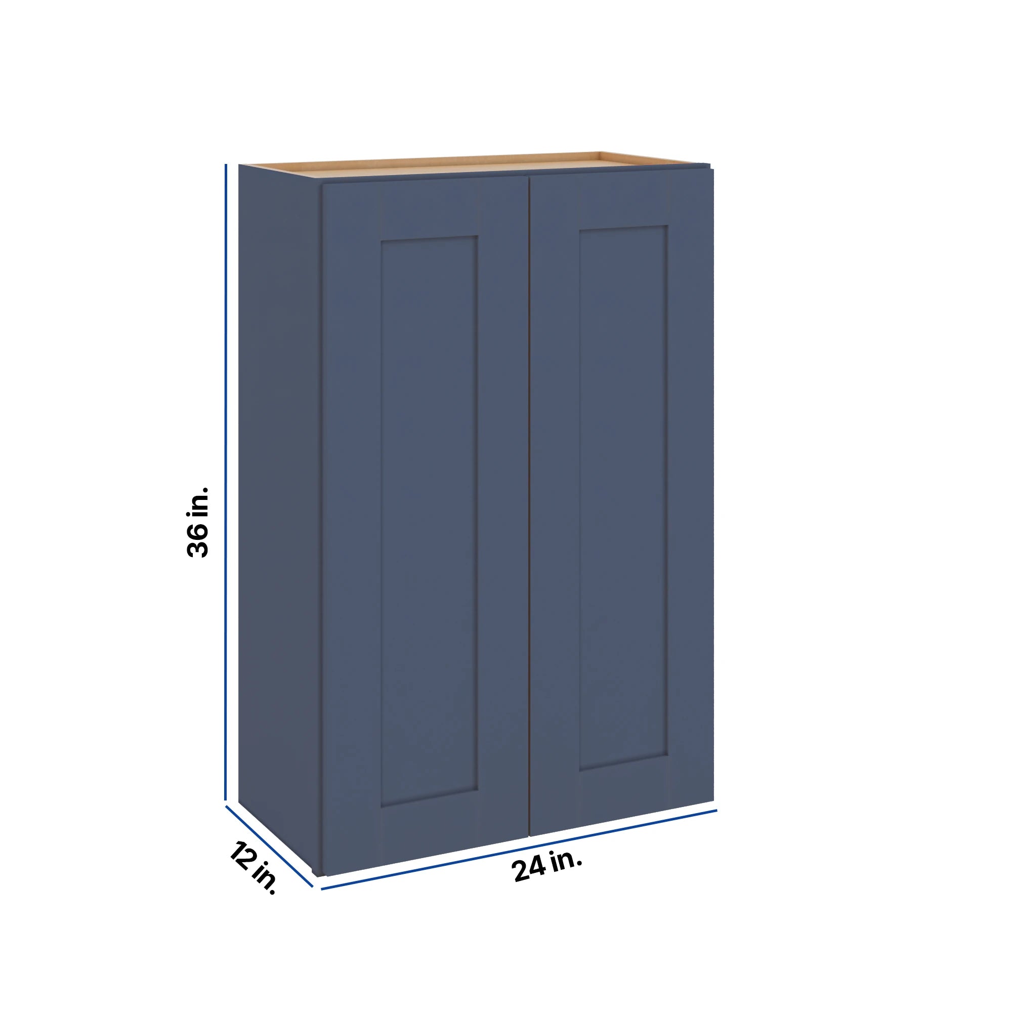 Modernform Cabinet Signature Blue 24" W X 36" H X 12" D Double Door Wall Cabinet