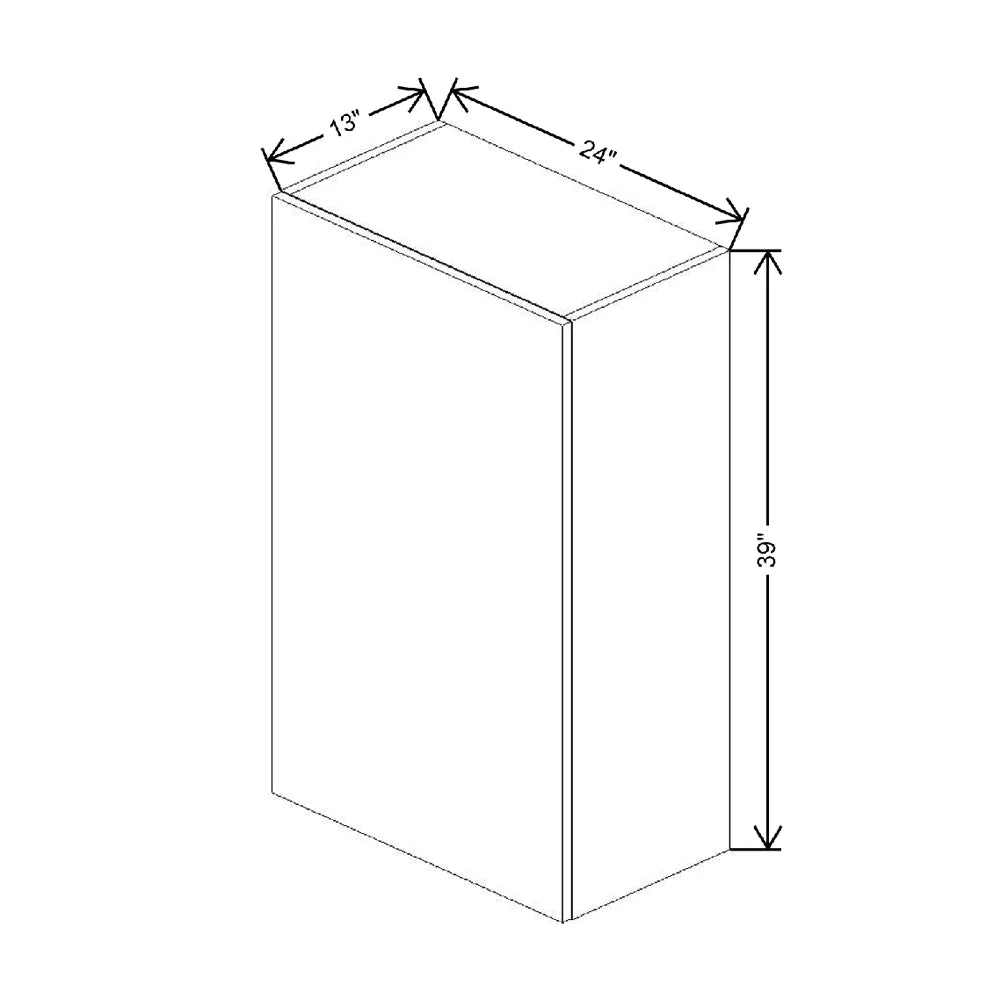 Fabuwood Ovela Tuscany Natural Elm 24" W X 39" H X 13" D Double Door Wall Cabinet