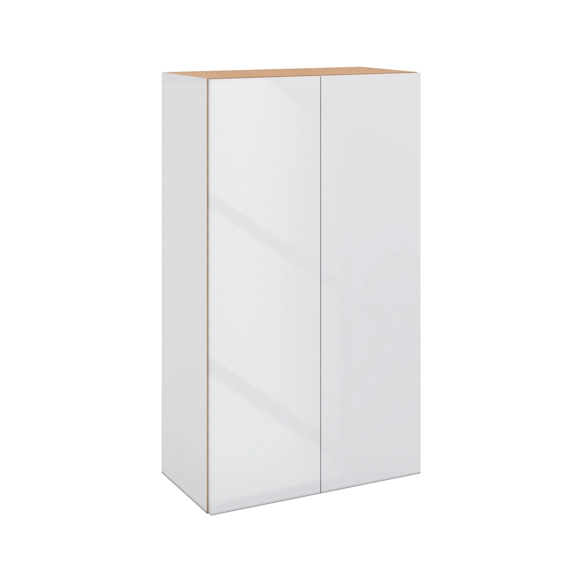 Modernform Cabinet Gloss White 24" W X 42" H X 12" D Double Door Wall Cabinet