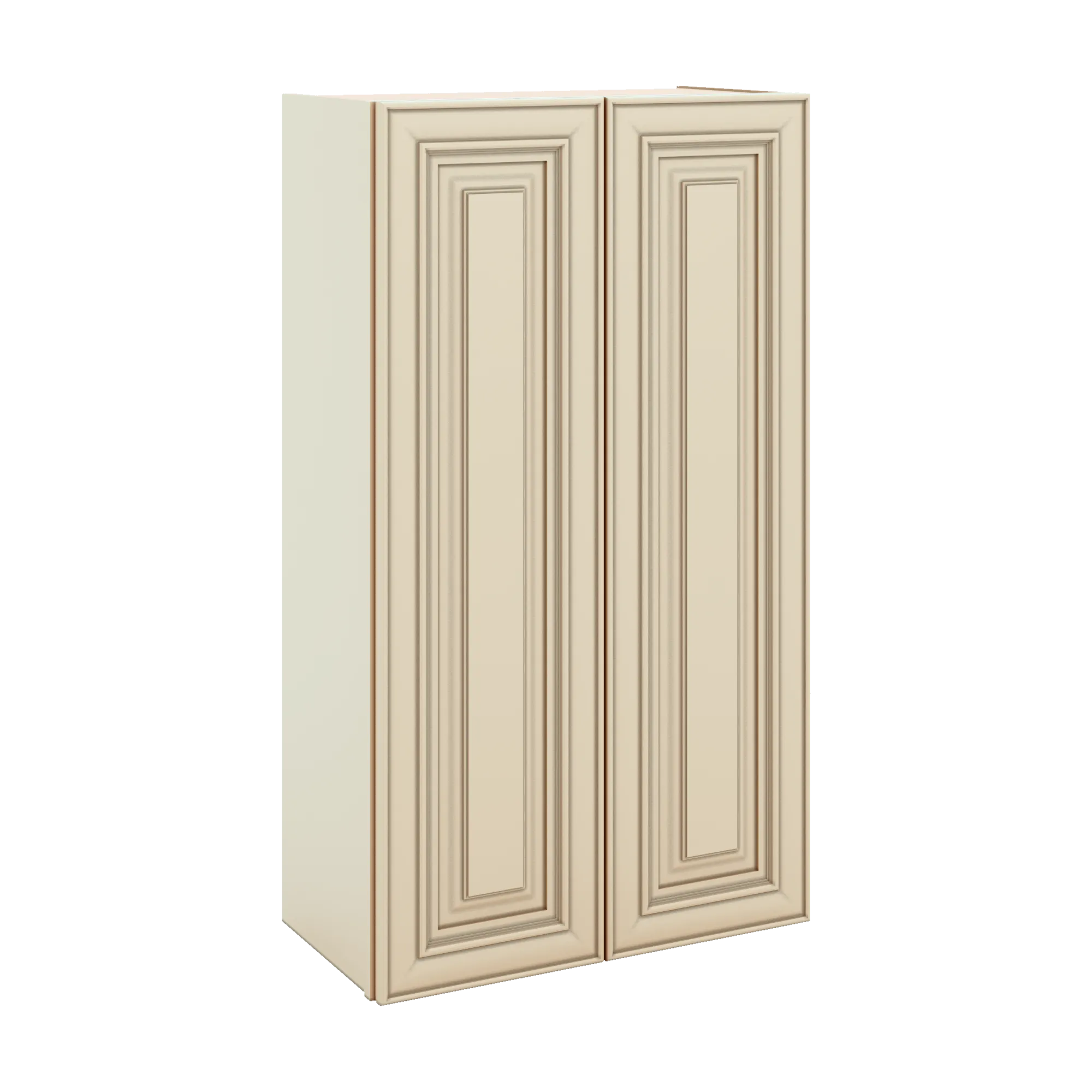 J&K Creme Glazed A7 Double Door Wall Cabinet - 24" W x 42" H
