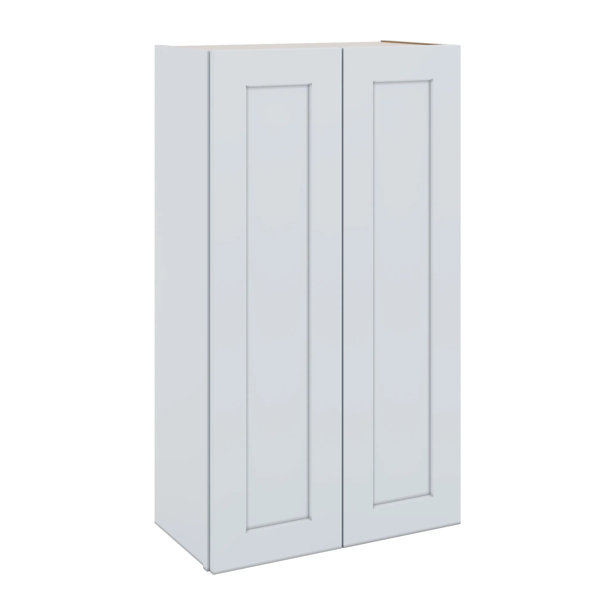 J&K White Shaker S8 Double Door Wall Cabinet - 24" W x 42" H