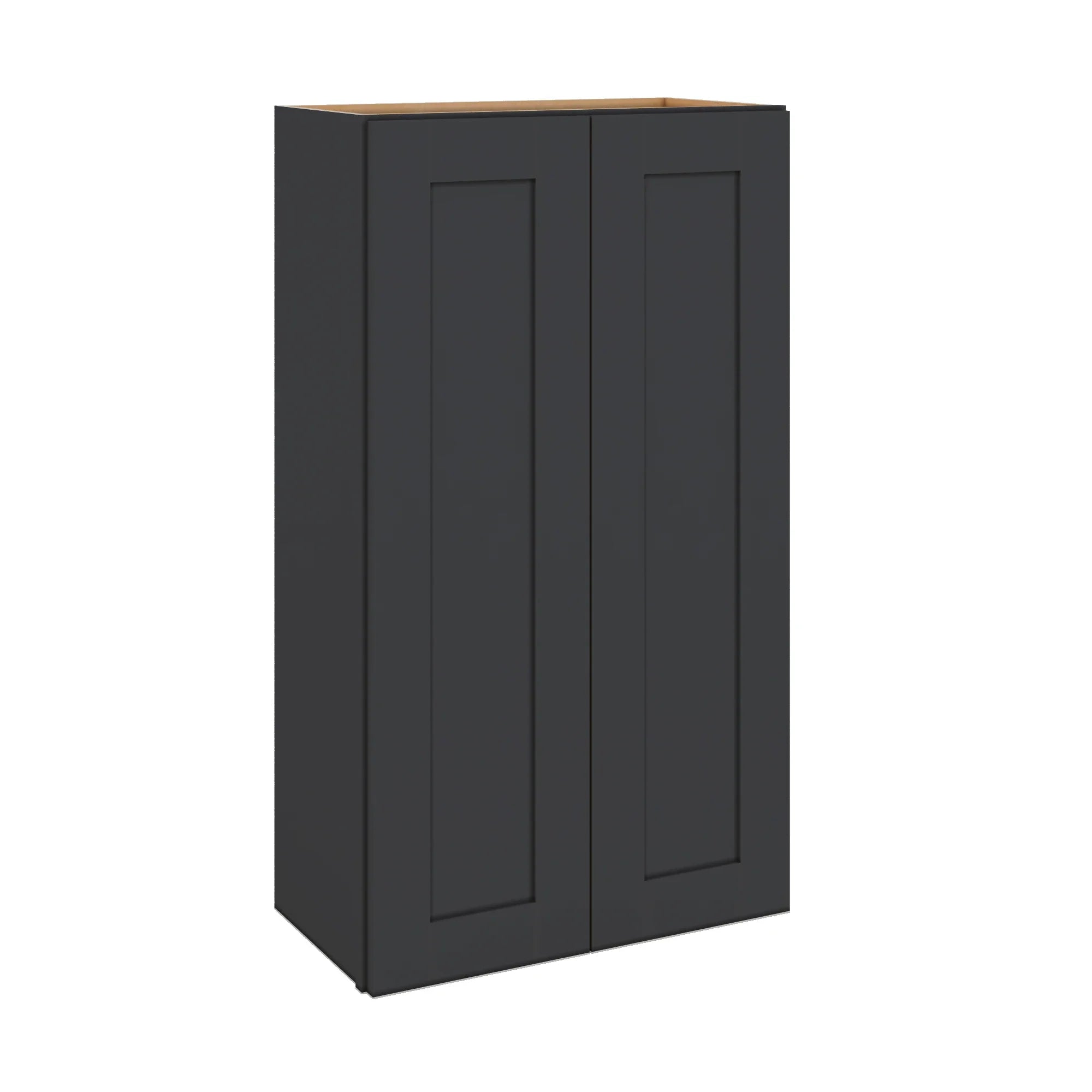Modernform Cabinet Onyx Black Shaker 24" W X 42" H X 12" D Double Door Wall Cabinet