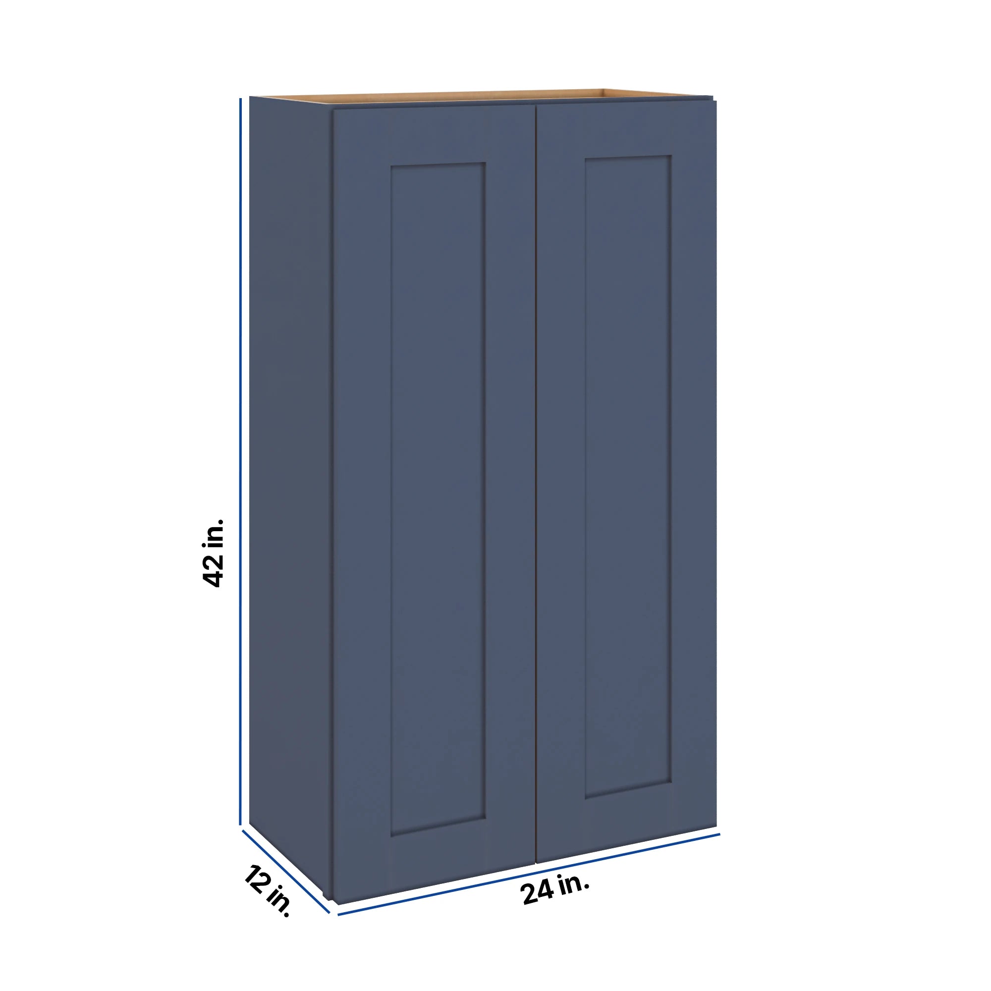 Modernform Cabinet Signature Blue 24" W X 42" H X 12" D Double Door Wall Cabinet