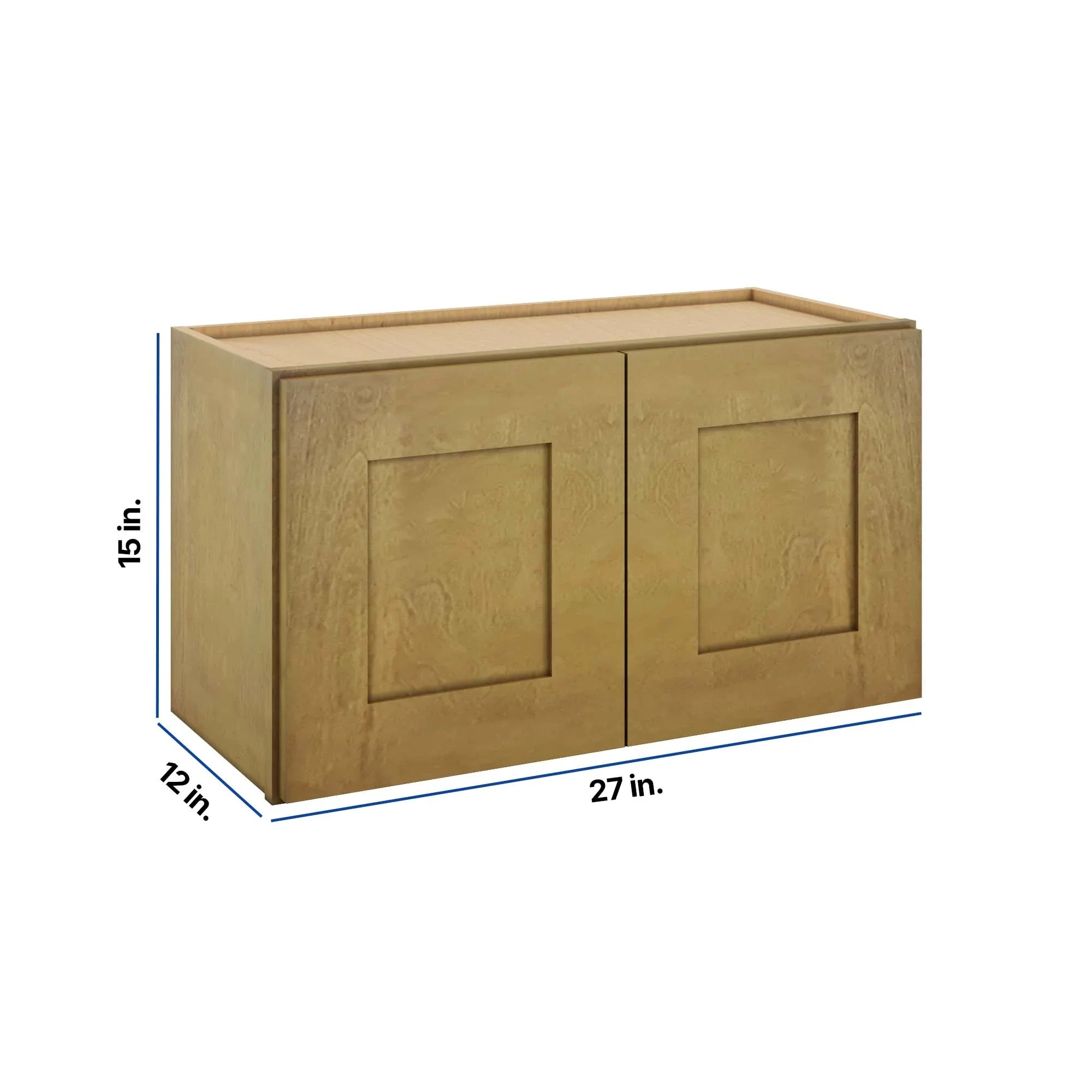 Modernform Cabinet Natural Shaker 27" W X 15" H X 12" D Double Door Wall Cabinet