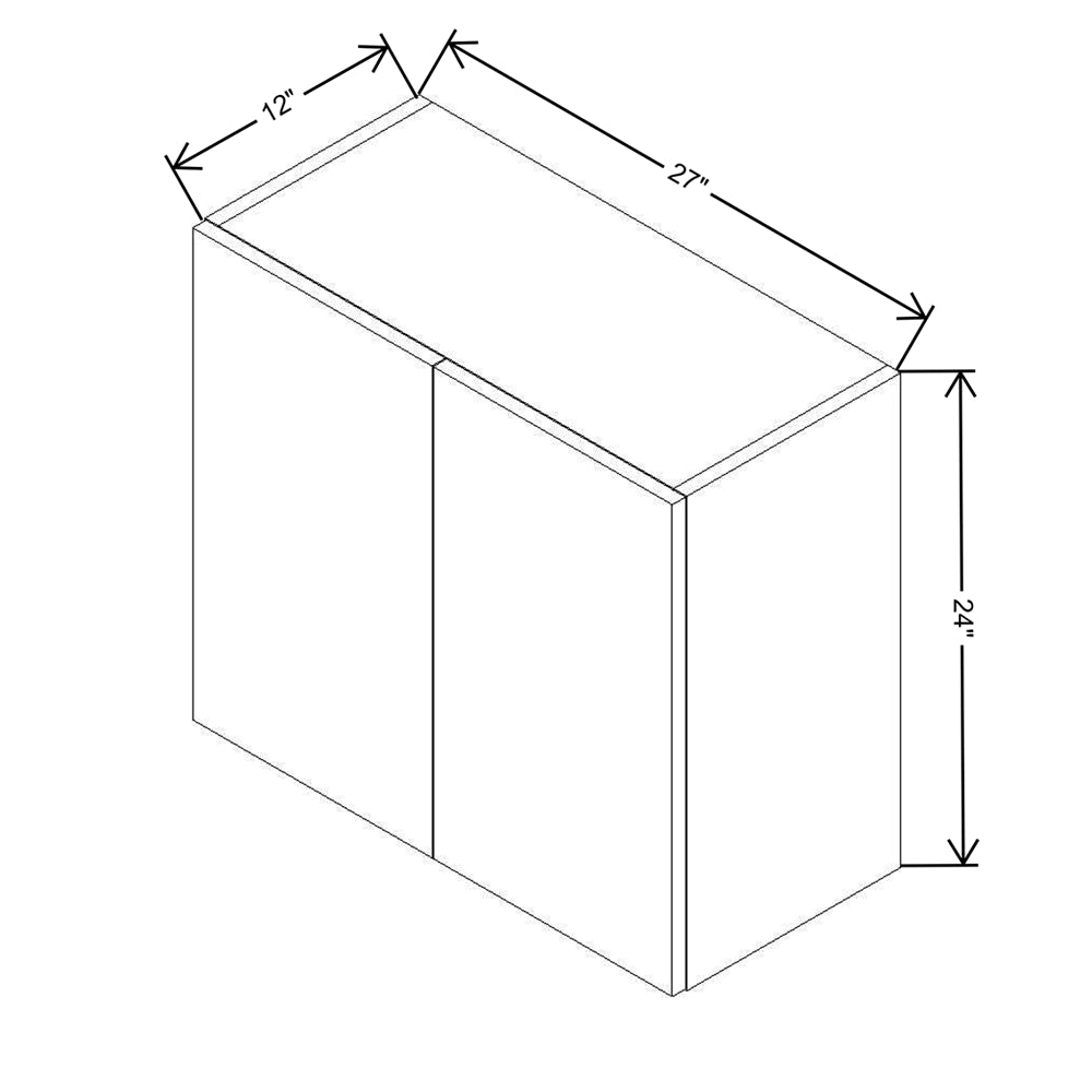 CNC Concord Richmond Stone 27" W X 24" H Double Door Wall Cabinet
