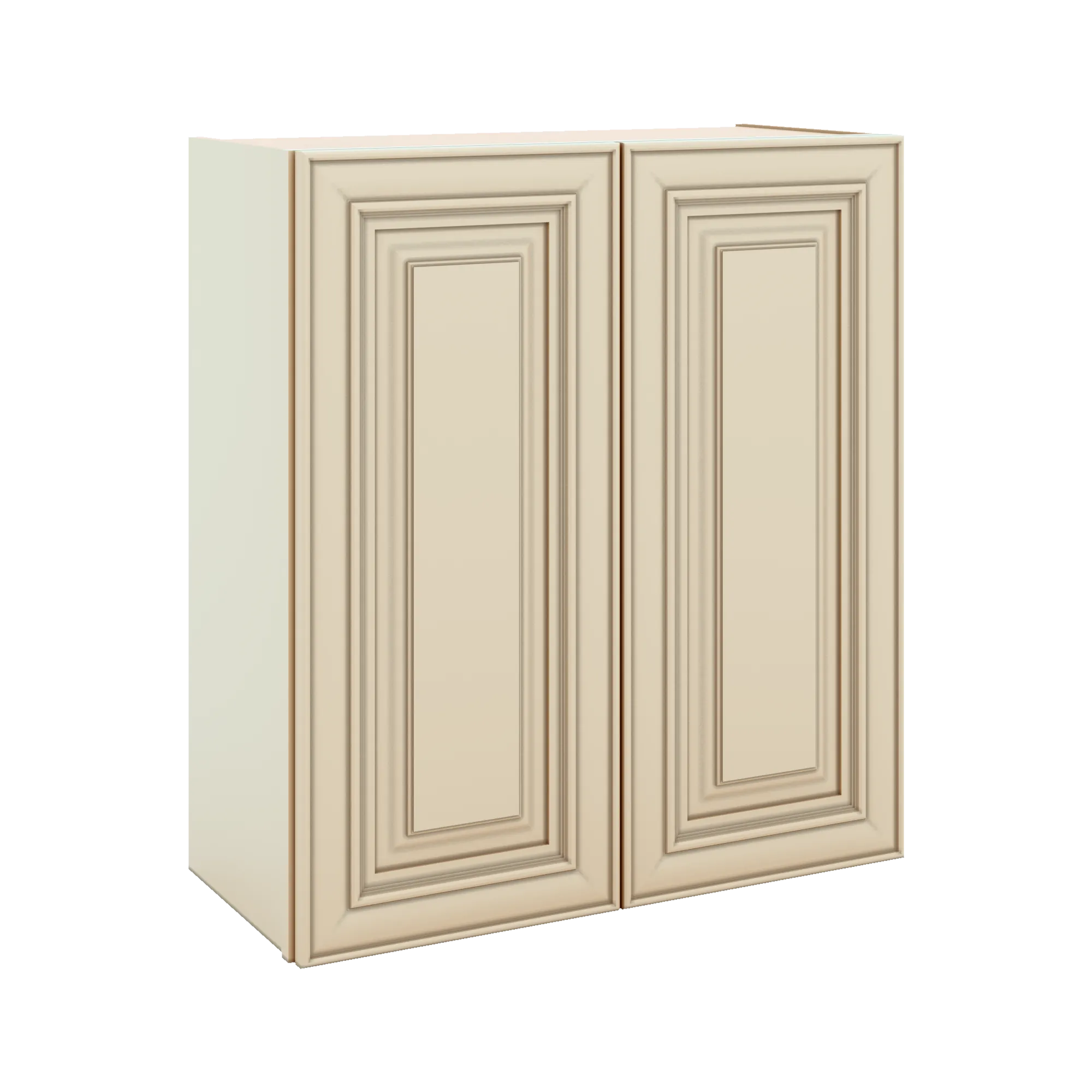 J&K Creme Glazed A7 Double Door Wall Cabinet - 27" W x 30" H