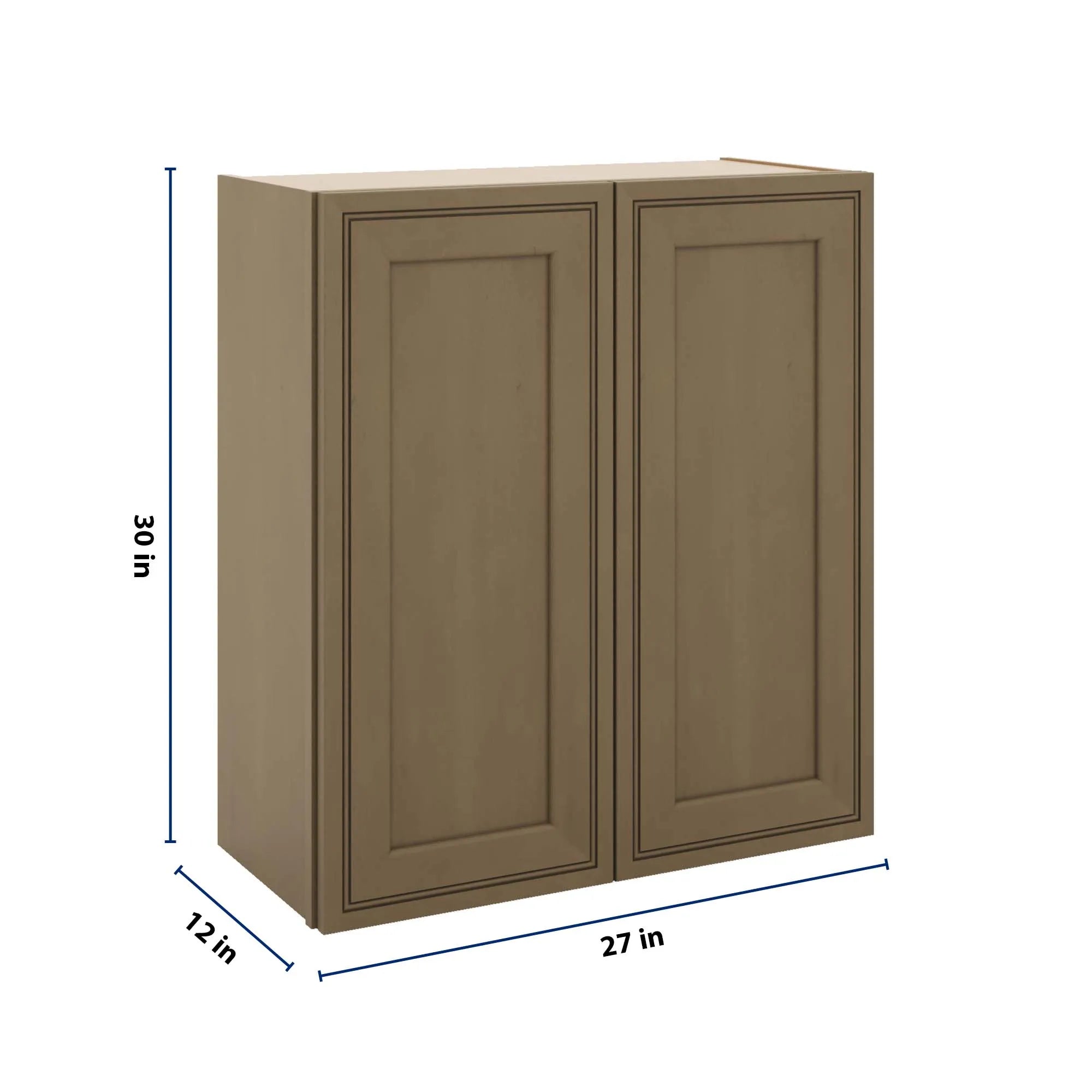 J&K Hazel H8 Double Door Wall Cabinet - 27" W x 30" H