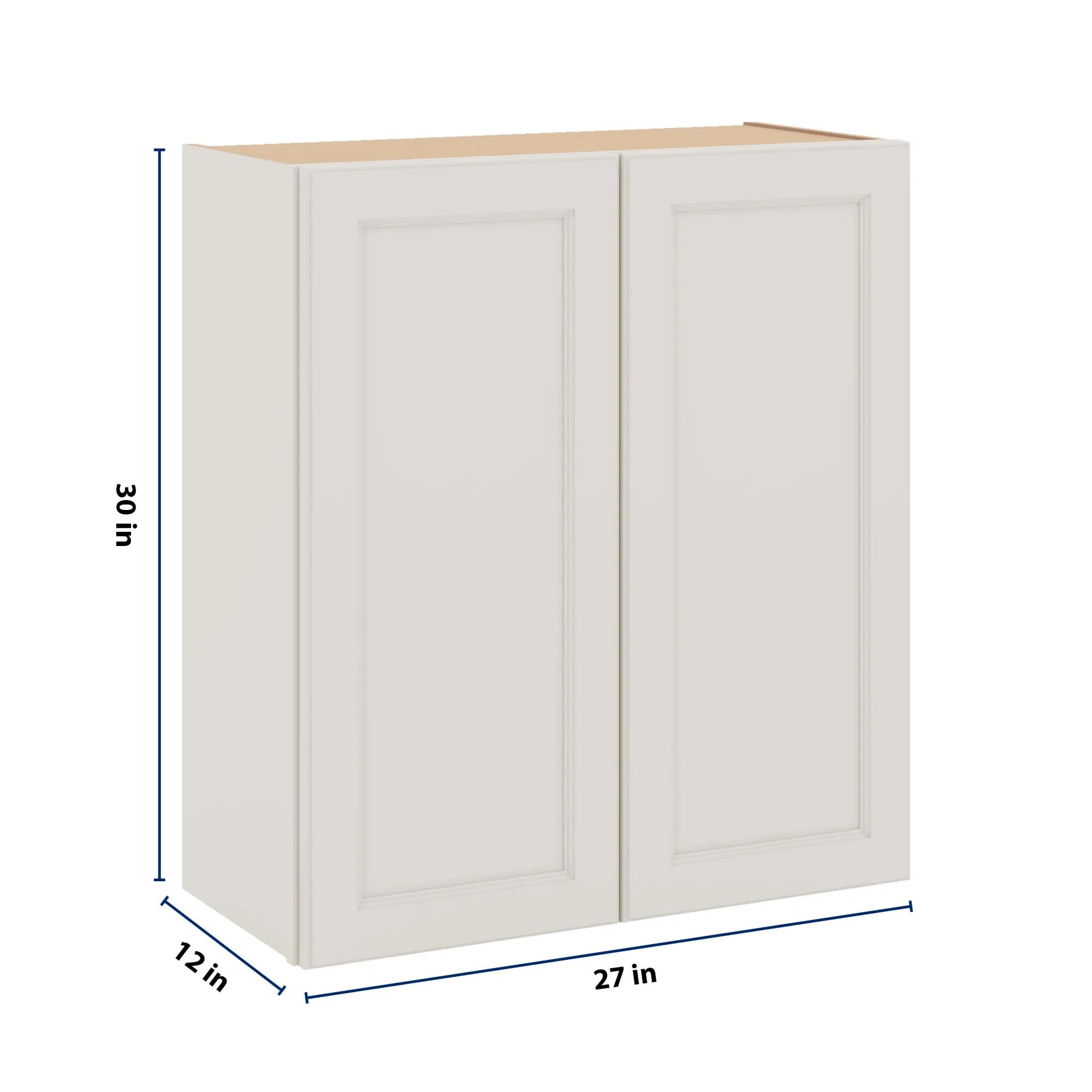 J&K Dove E1 Double Door Wall Cabinet - 27" W x 30" H